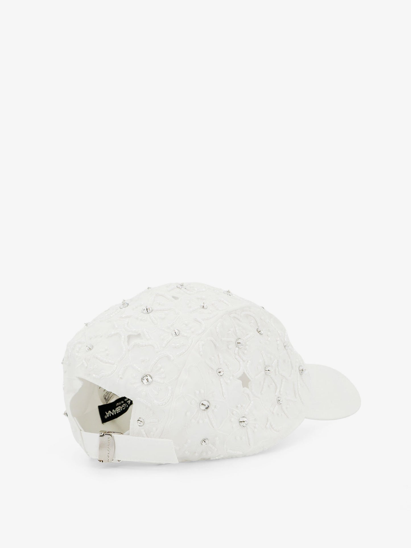 Cotton hat with all-over floral embroidery