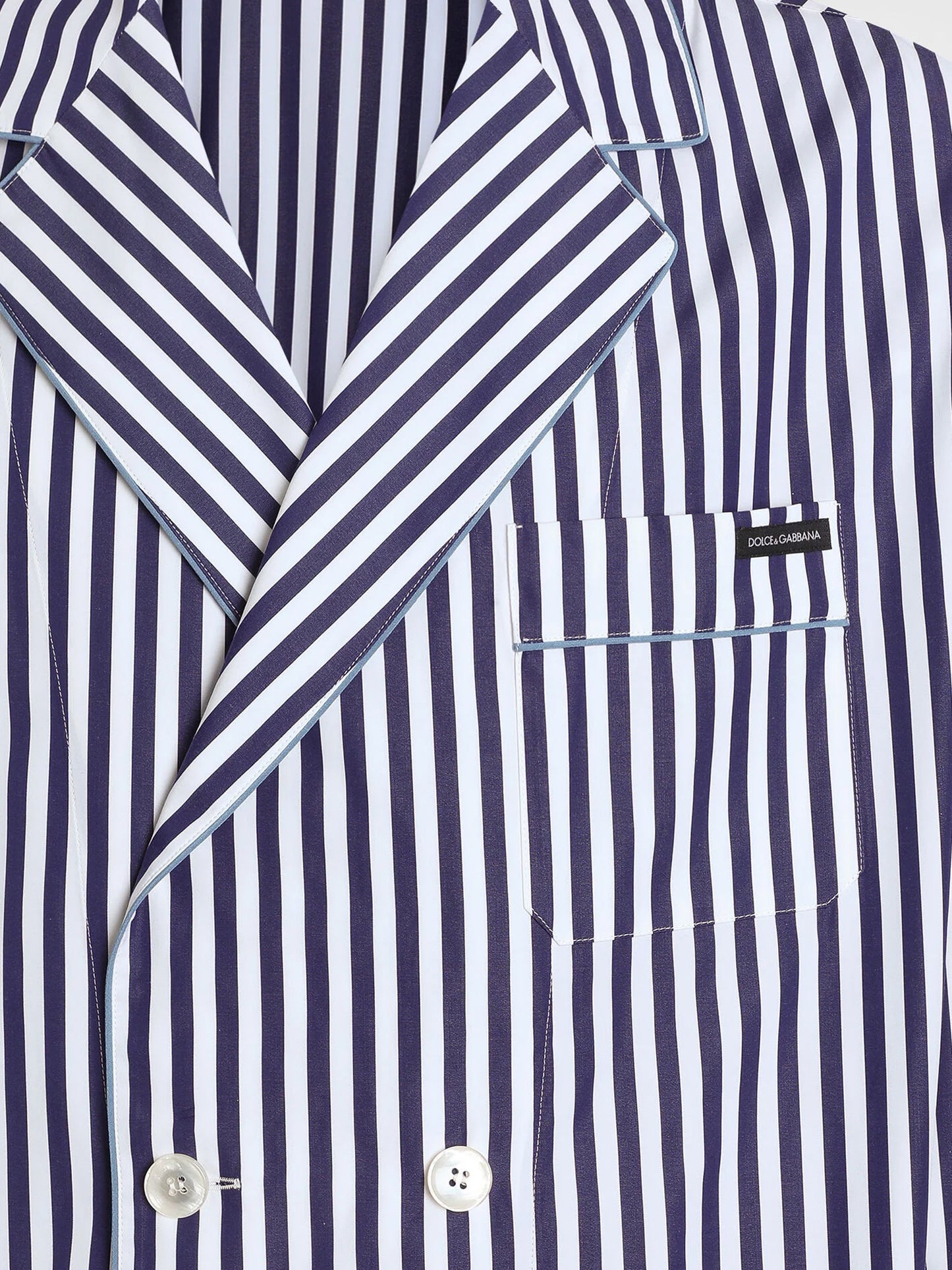 Cotton blazer with striped motif