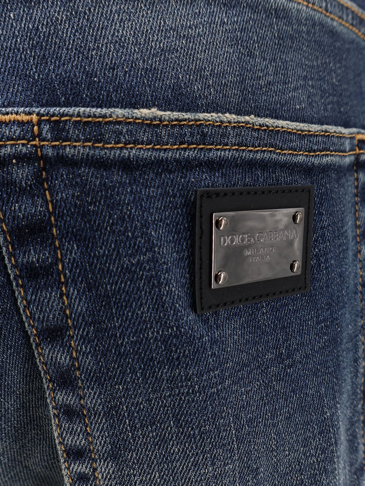 Blue denim jeans