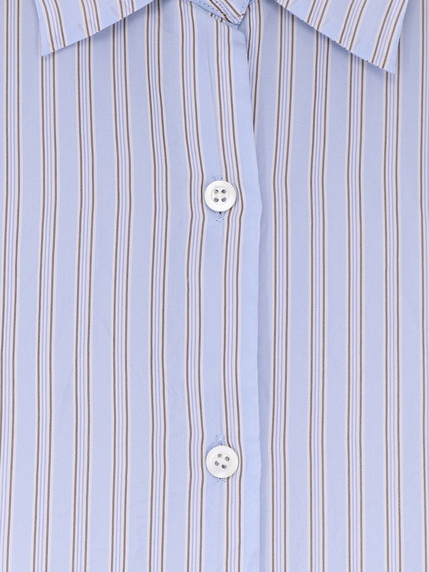 Casia cupro shirt with striped pattern