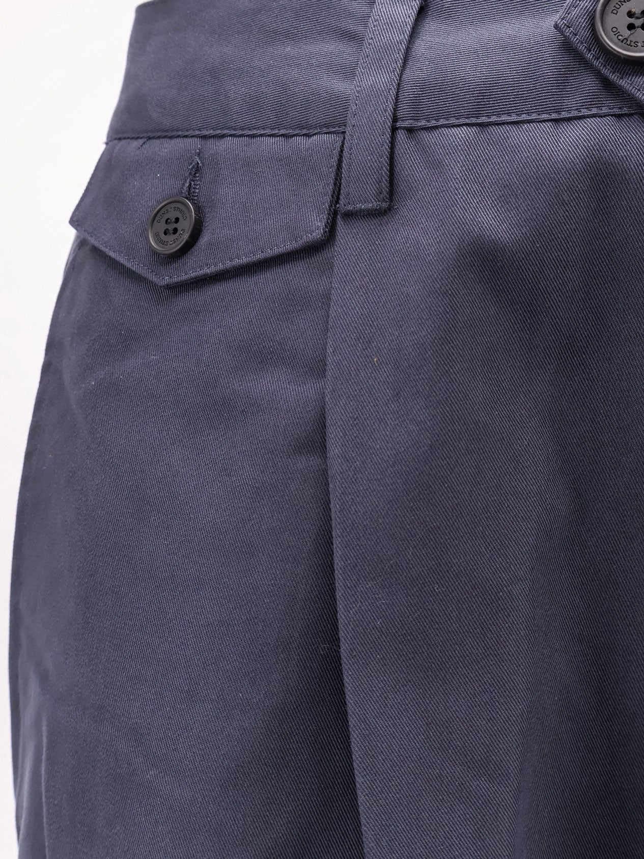 Pleated Chino Slacks Trousers