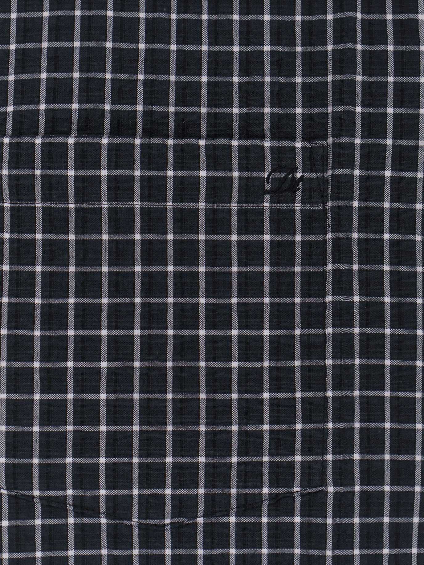Cotton blend shirt with check pattern