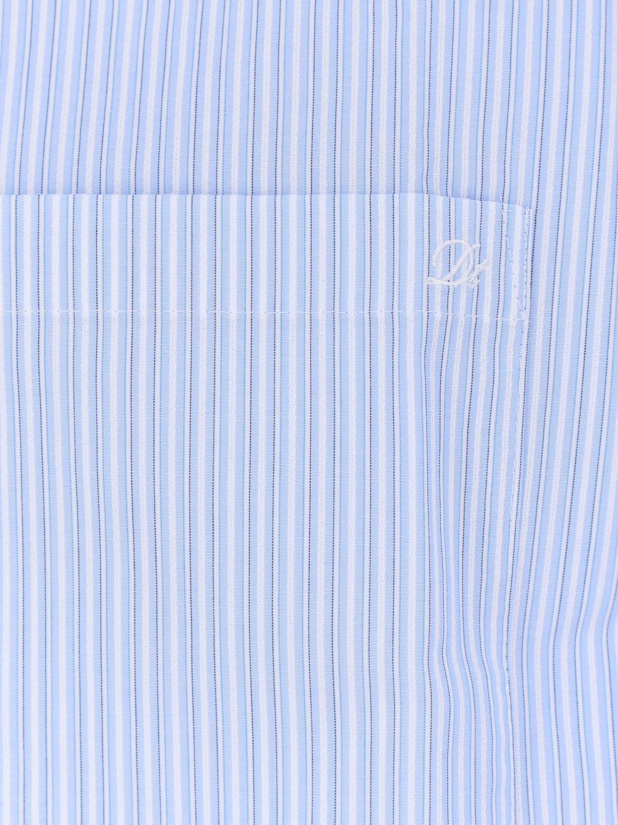 Cotton blend shirt with striped pattern