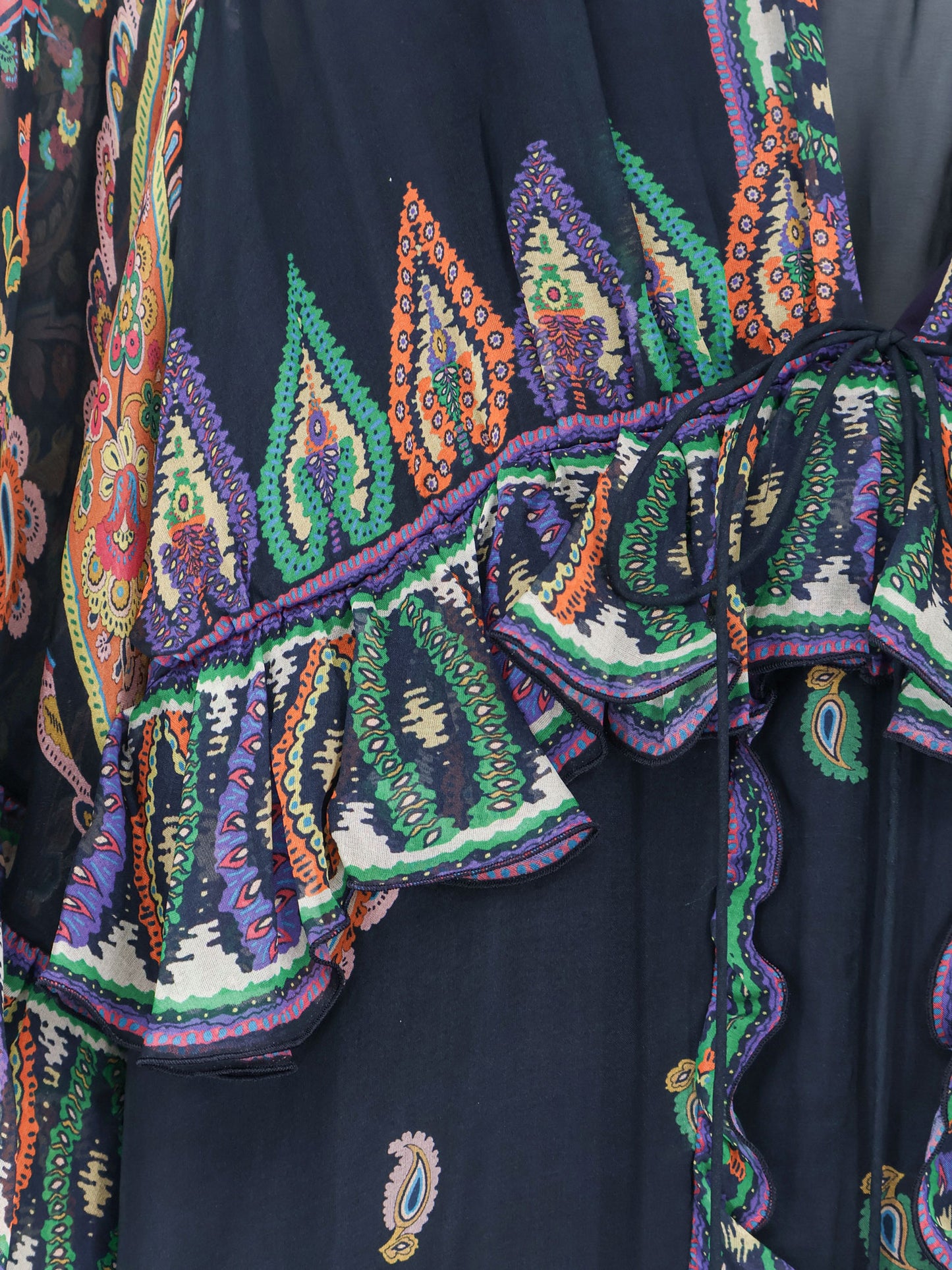 Multicolor silk long dress