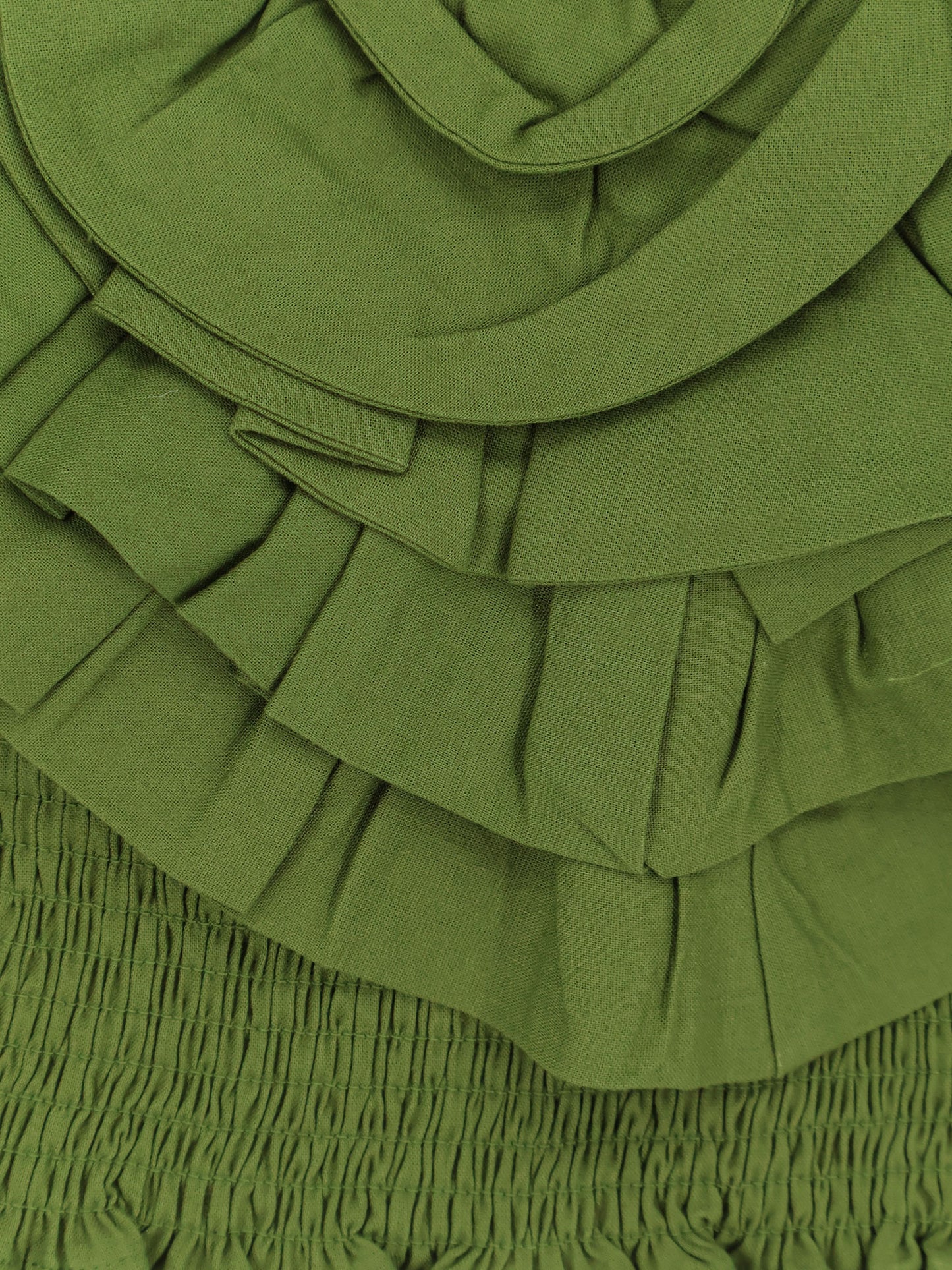 Green linen and viscose top
