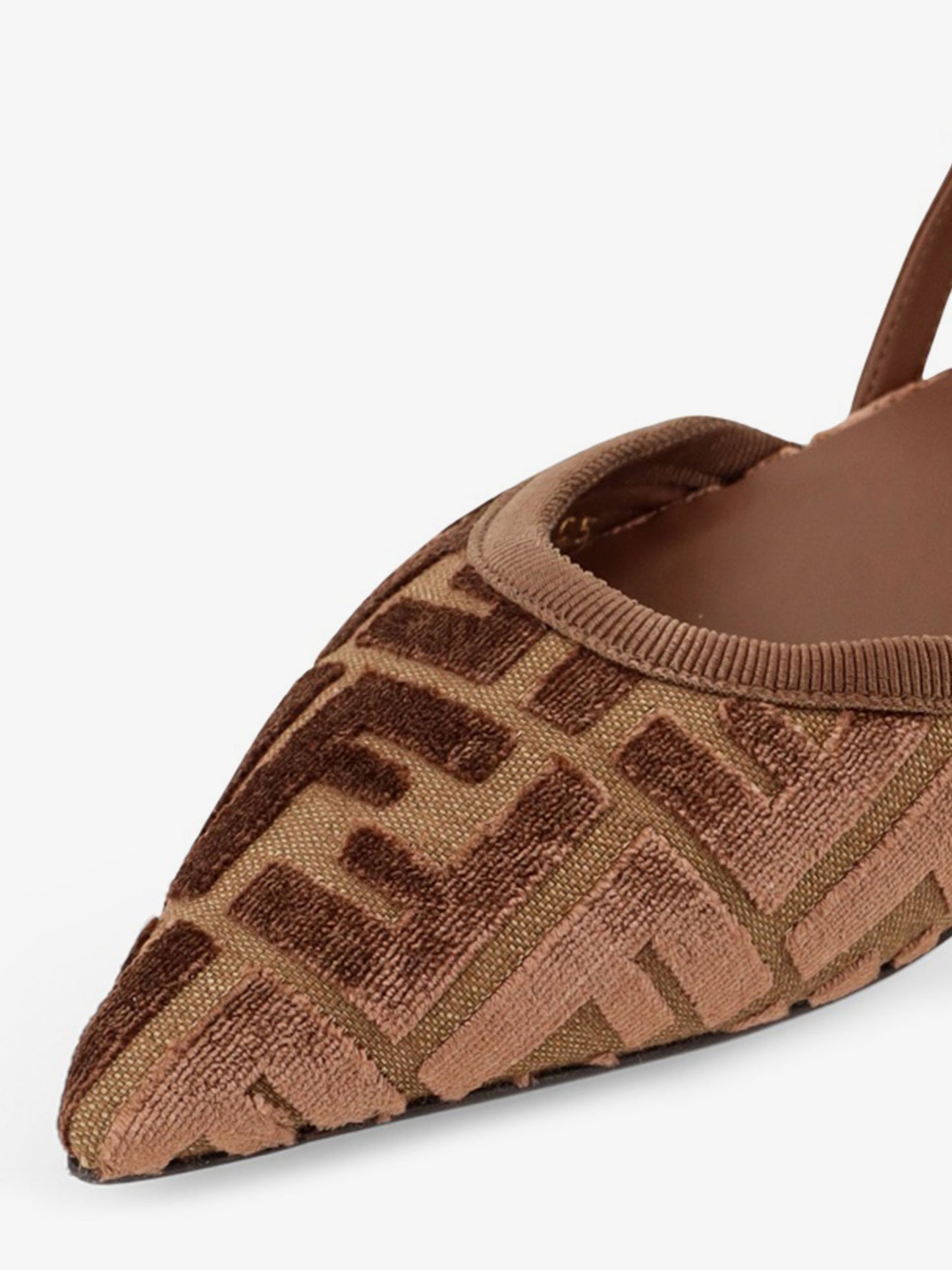 Ballerine Slingback in velluto FF Jacquard