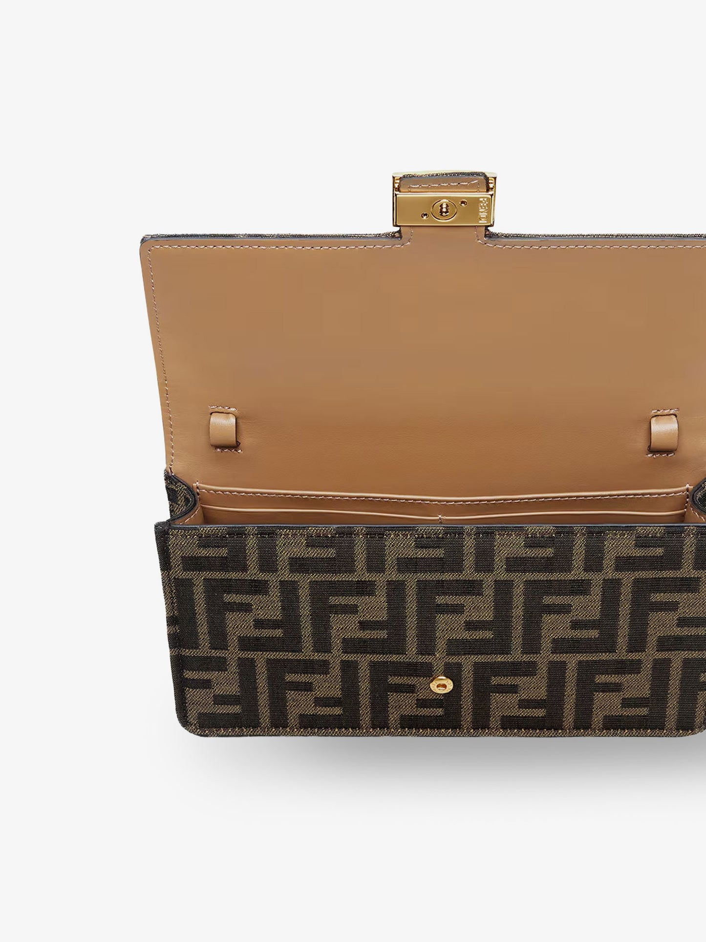 Baguette Wallet on Chain shoulder bag in FF jacquard fabric