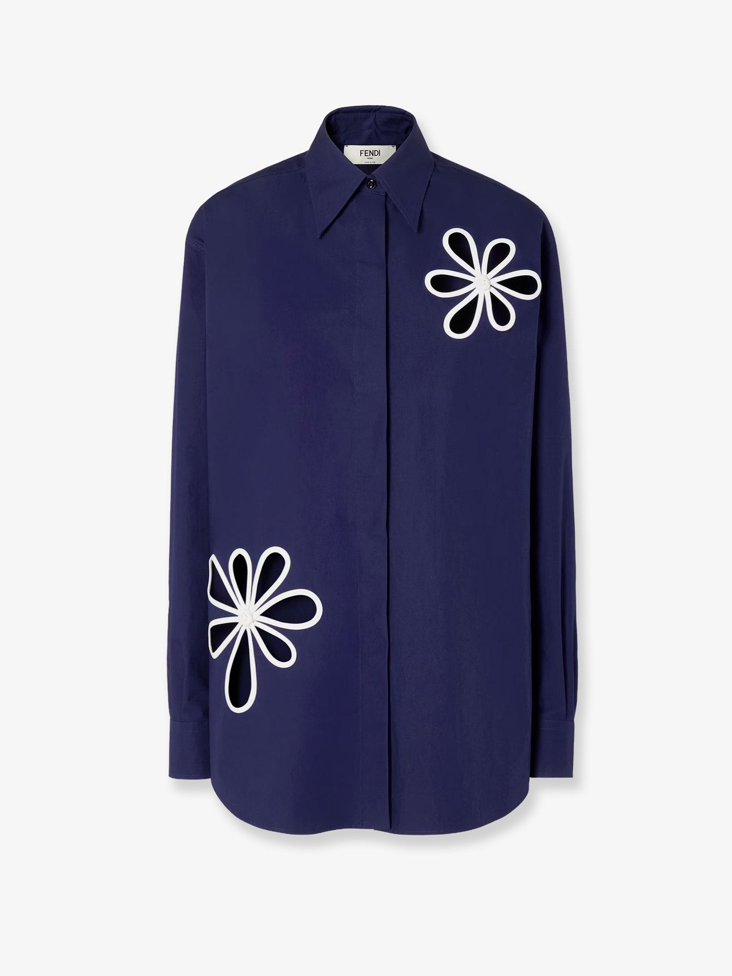 fendi dress shirt Fendi Blue Cotton Shirt