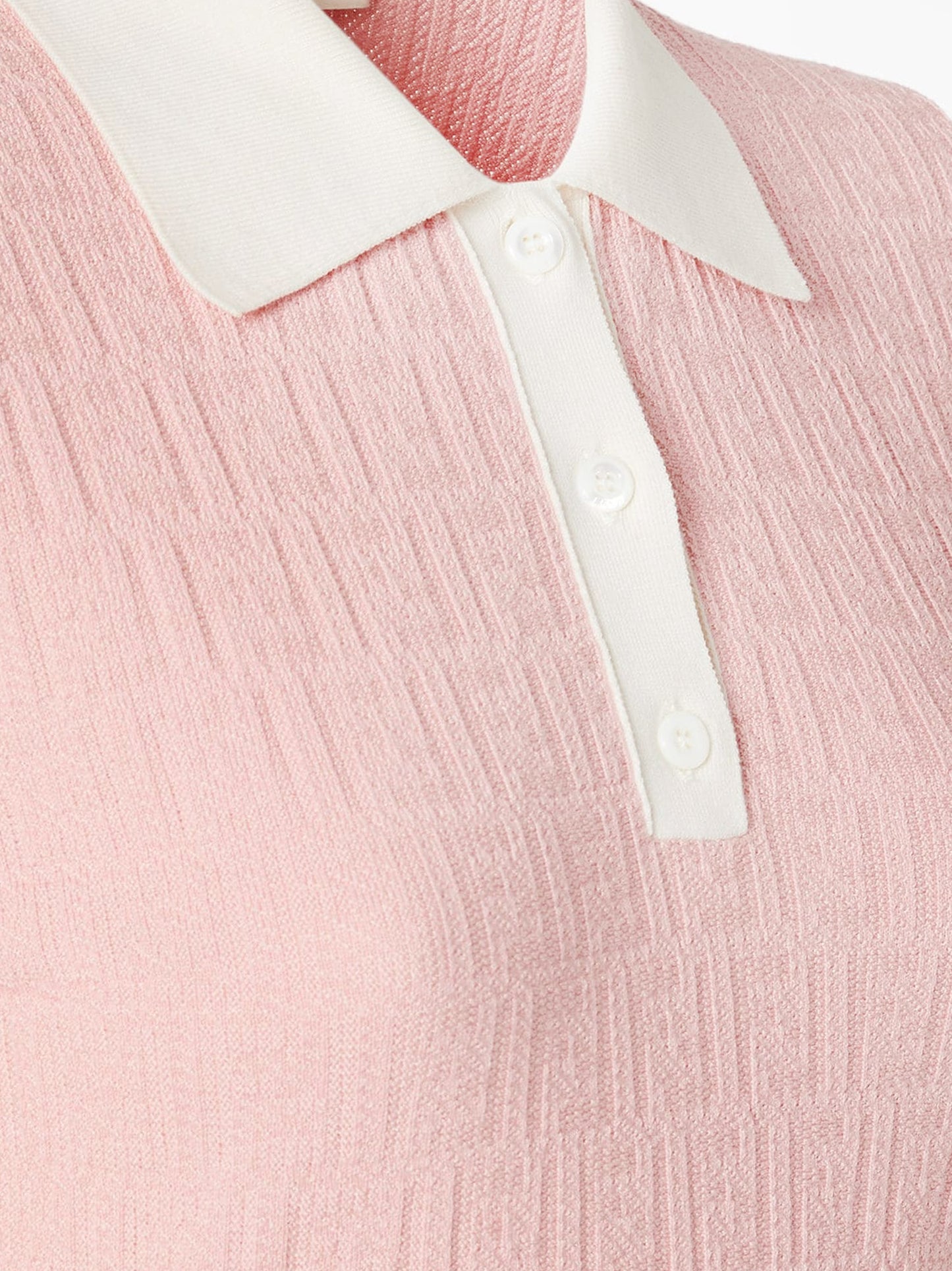 Vestito corto in misto cotone e seta con motivo FF all-over