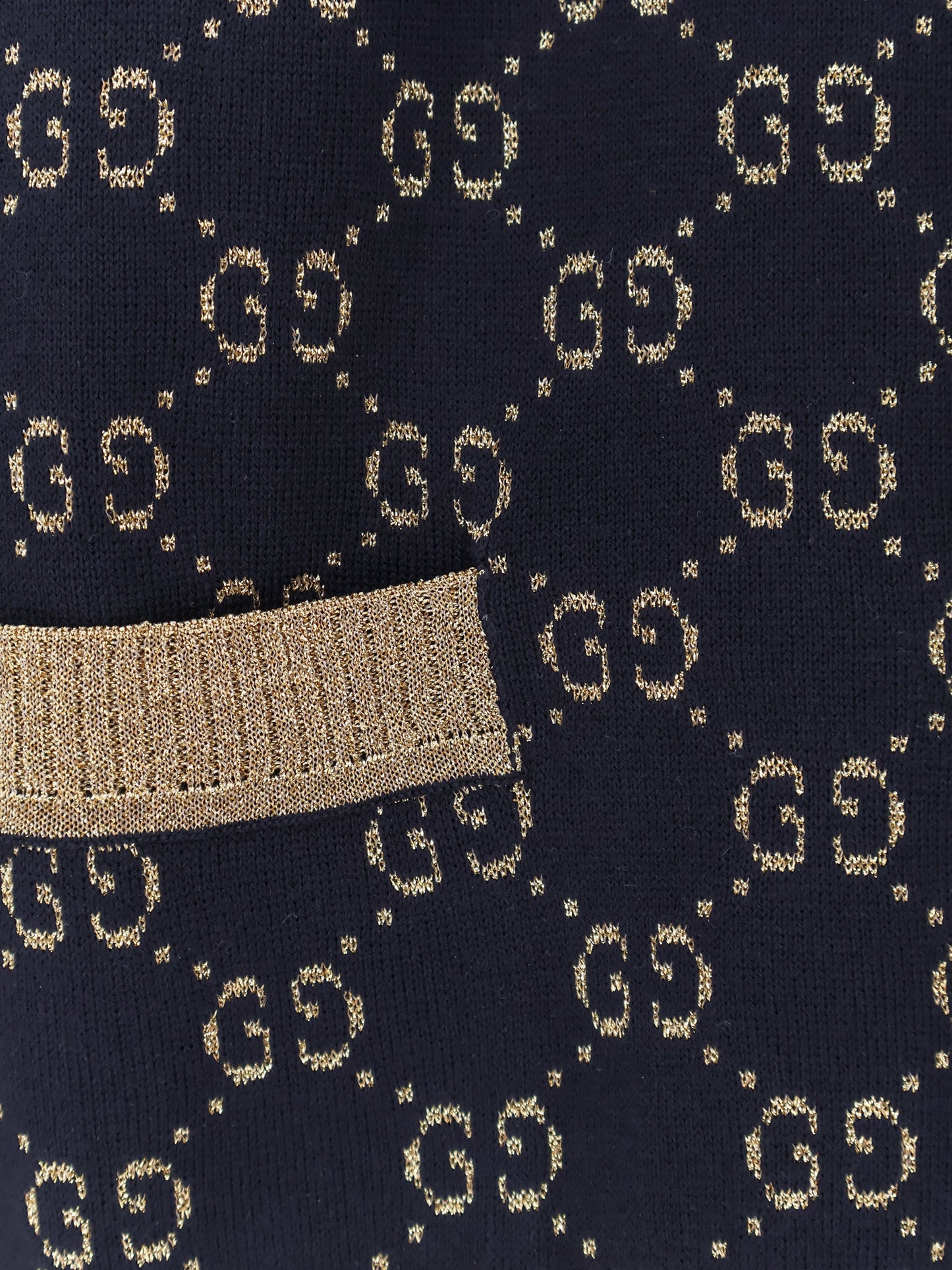 Cotton blend cardigan with all-over GG logo