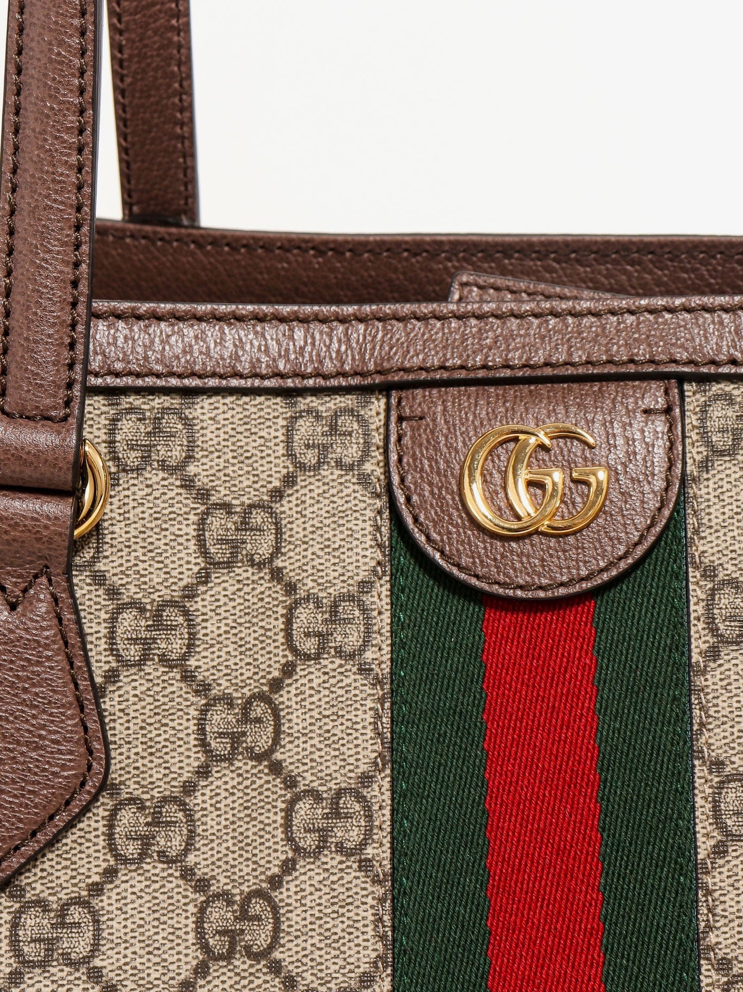 Coated canvas Ophidia shopping bag with Supreme GG fabric