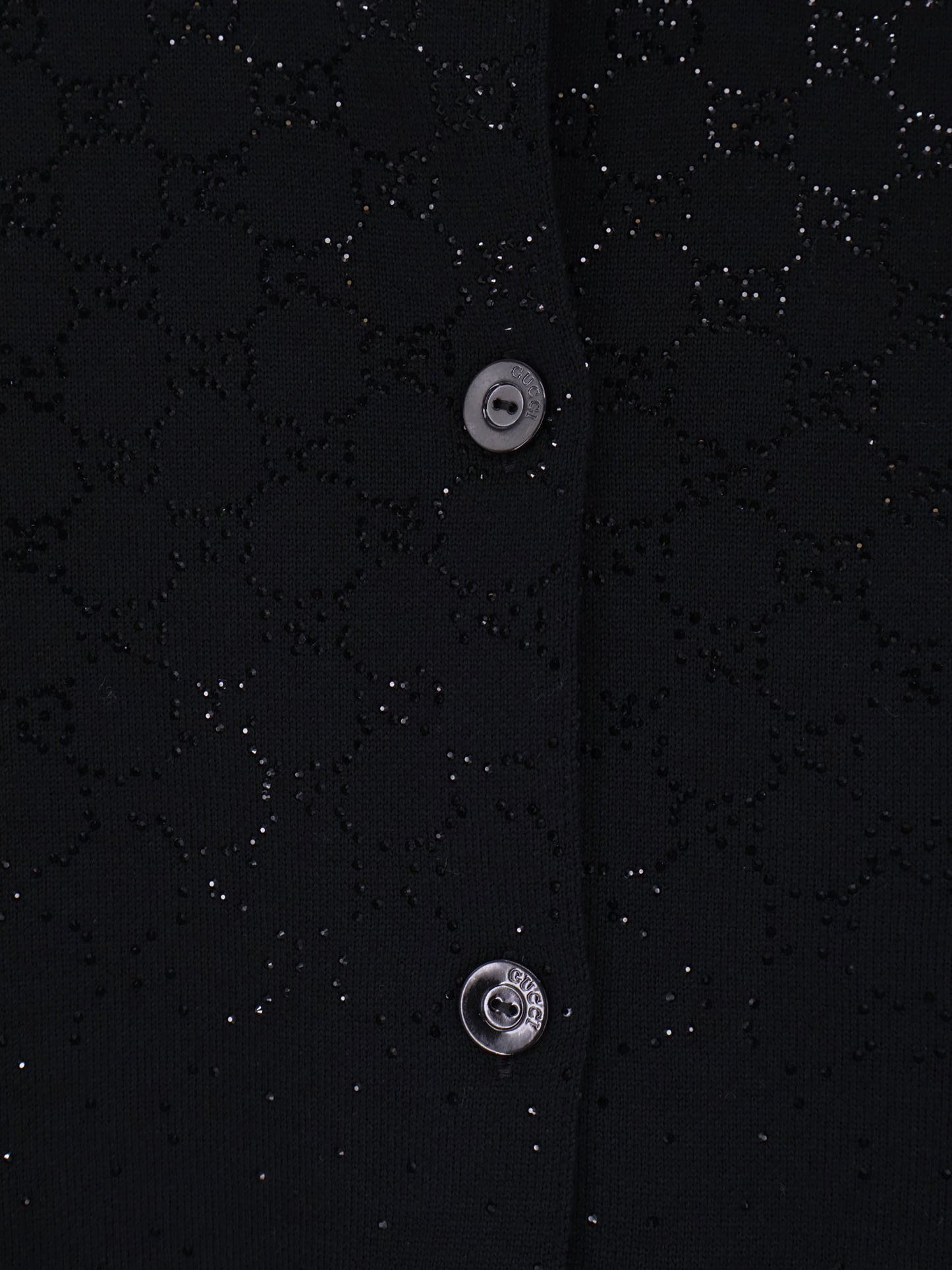 Wool and viscose cardigan with all-over GG logo