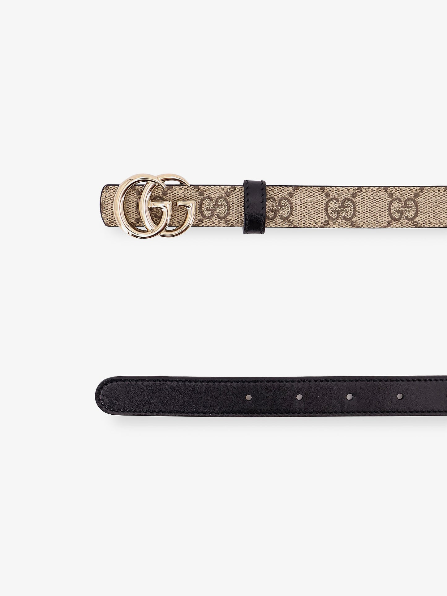 Coated canvas reversible belt with GG Supreme motif