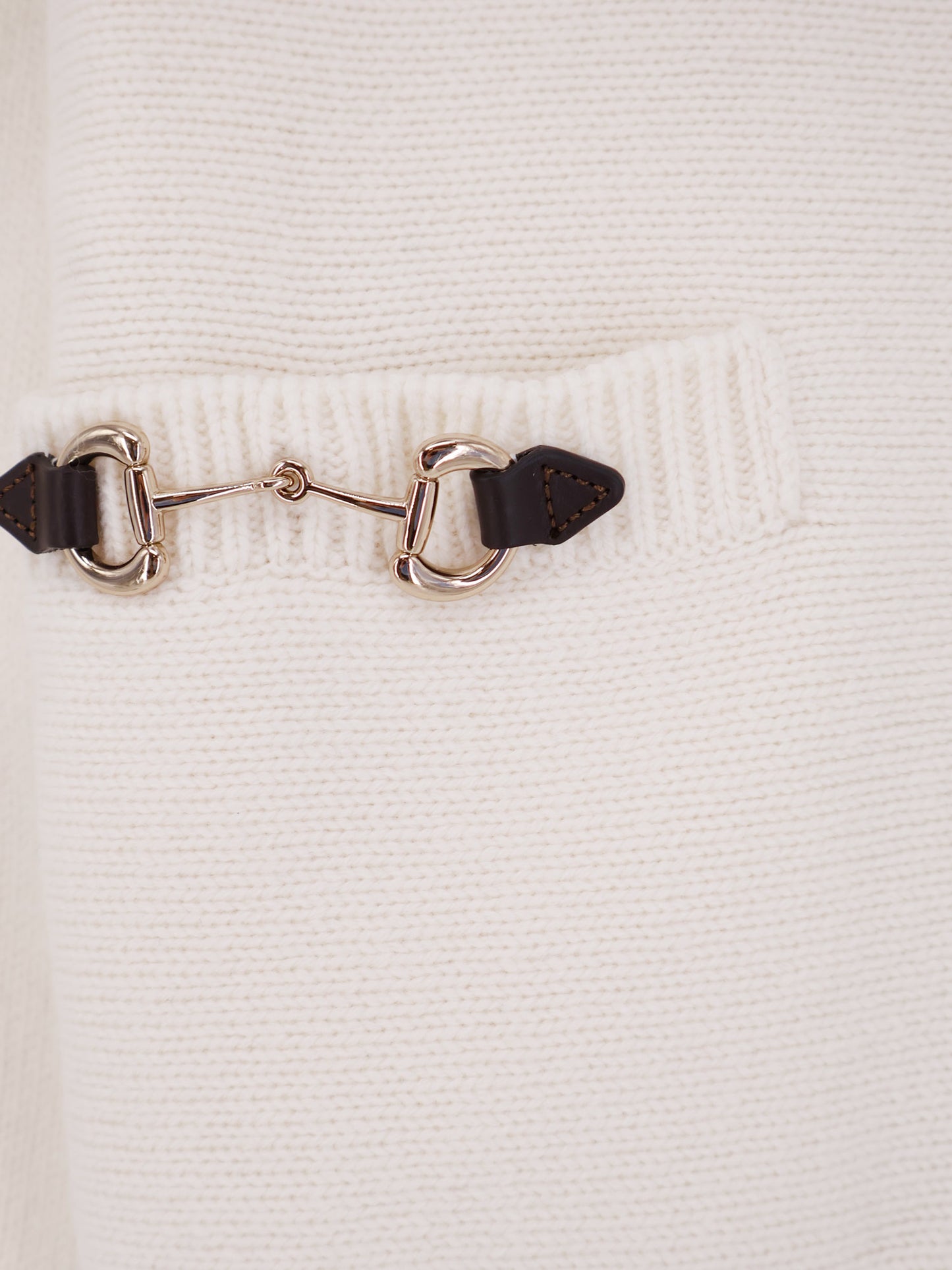 Wool and cashmere cardigan with metal Horsebit