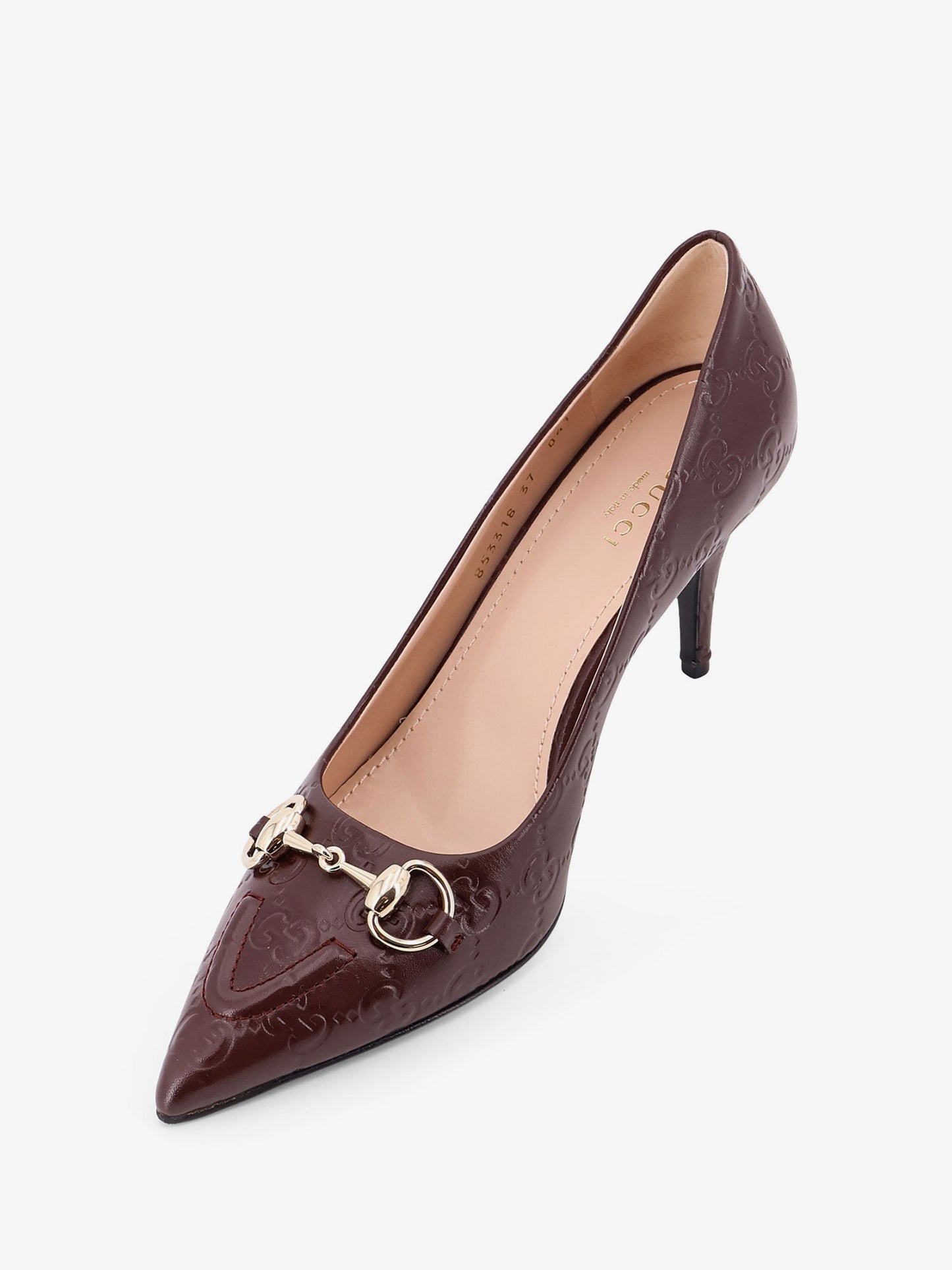 GG leather décolleté