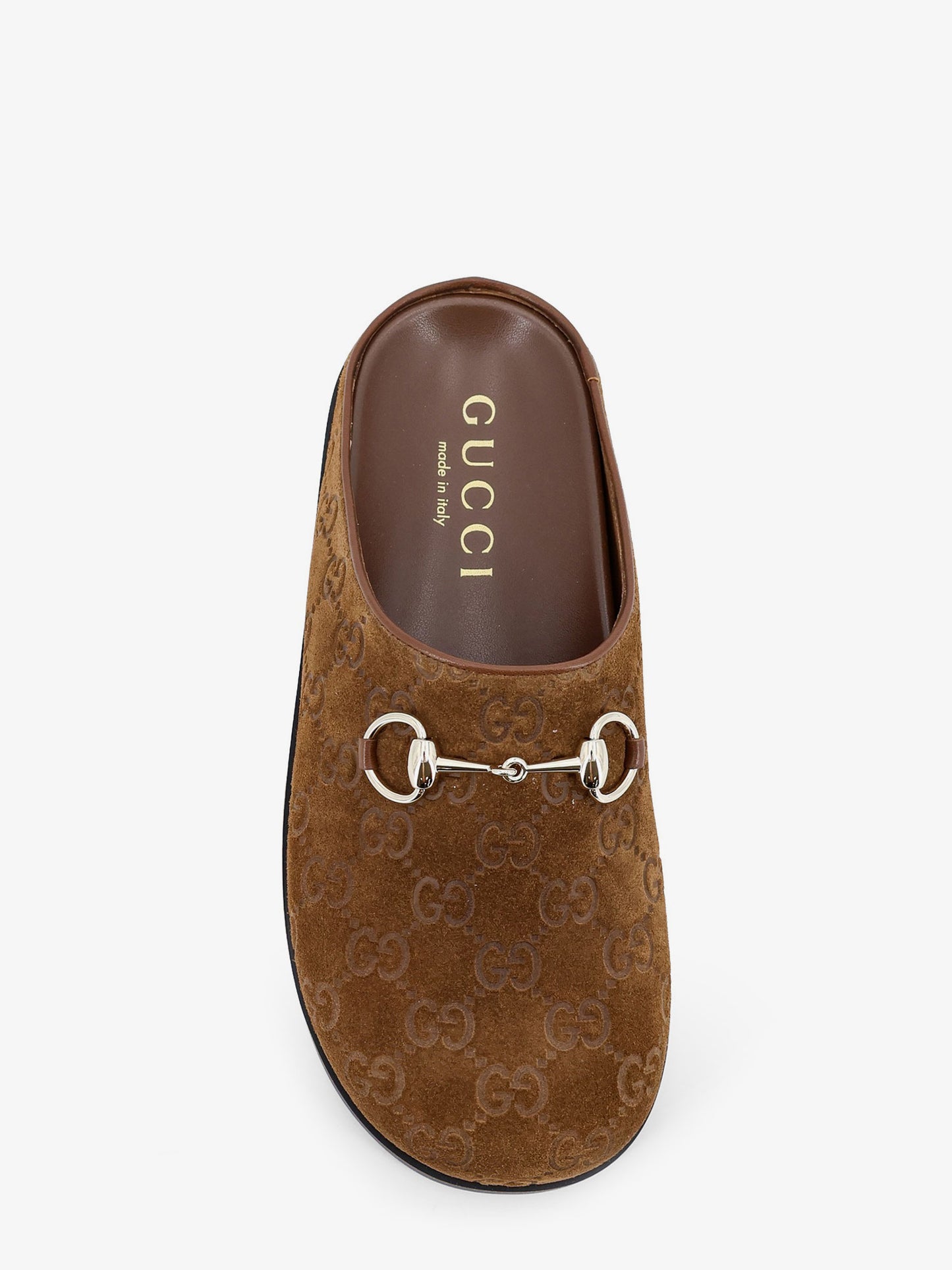 Suede sandals with all-over GG motif