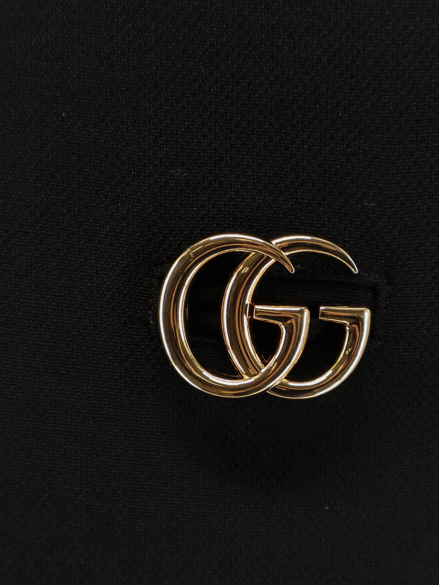 Wool crepe skirt with Double G button