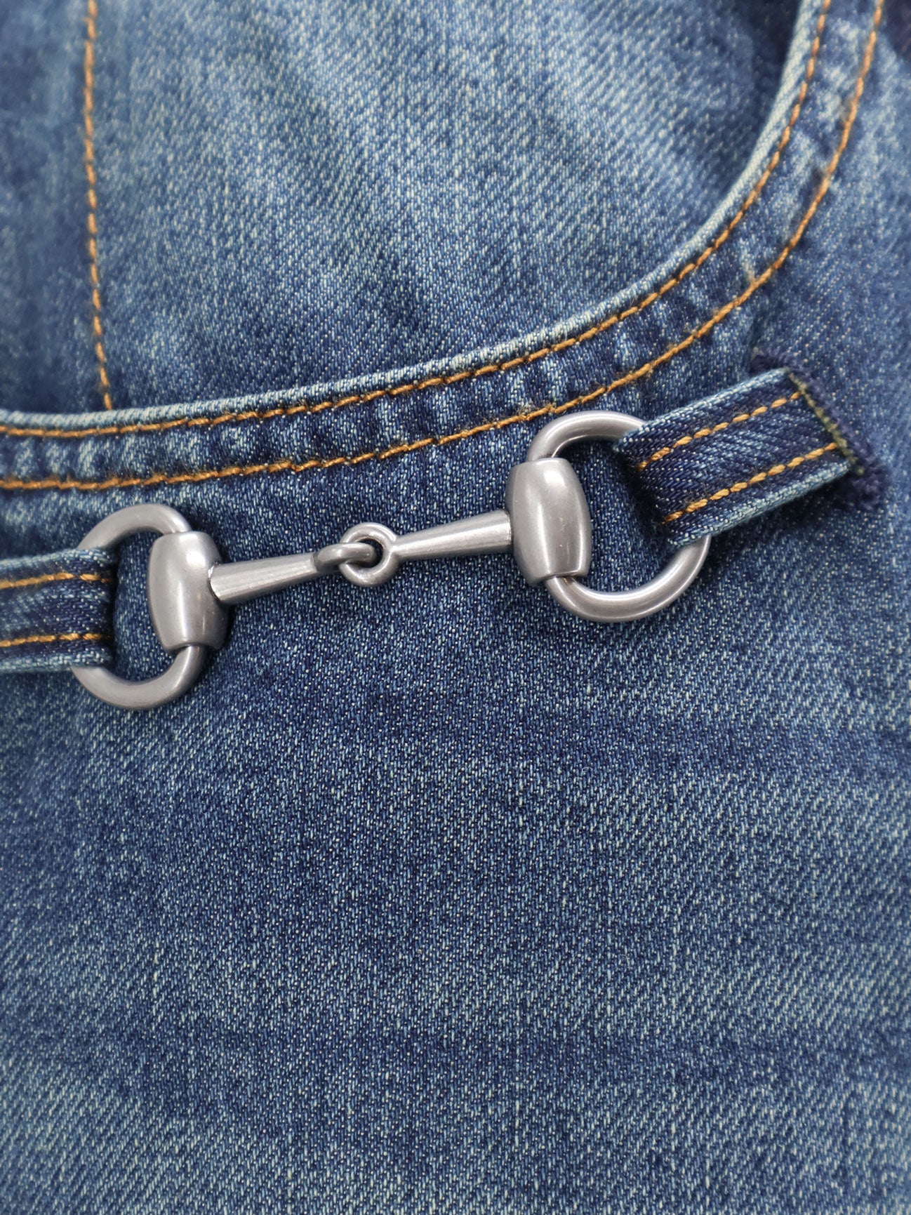 Cotton jeans with Horsebit