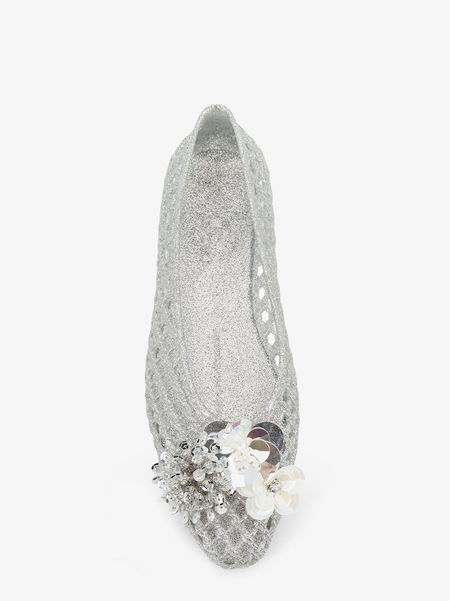 Glitter PVC ballerinas