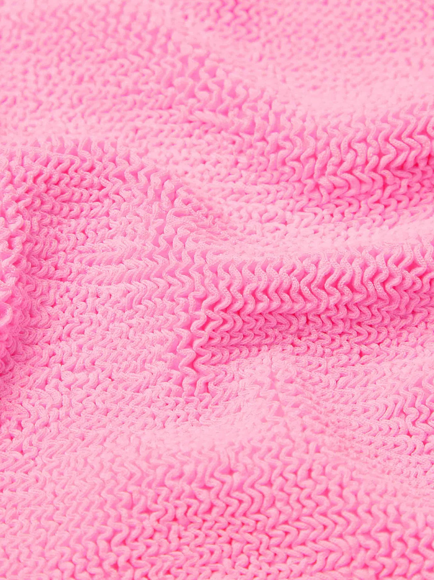 Crinkle fabric one-piece swimsuit