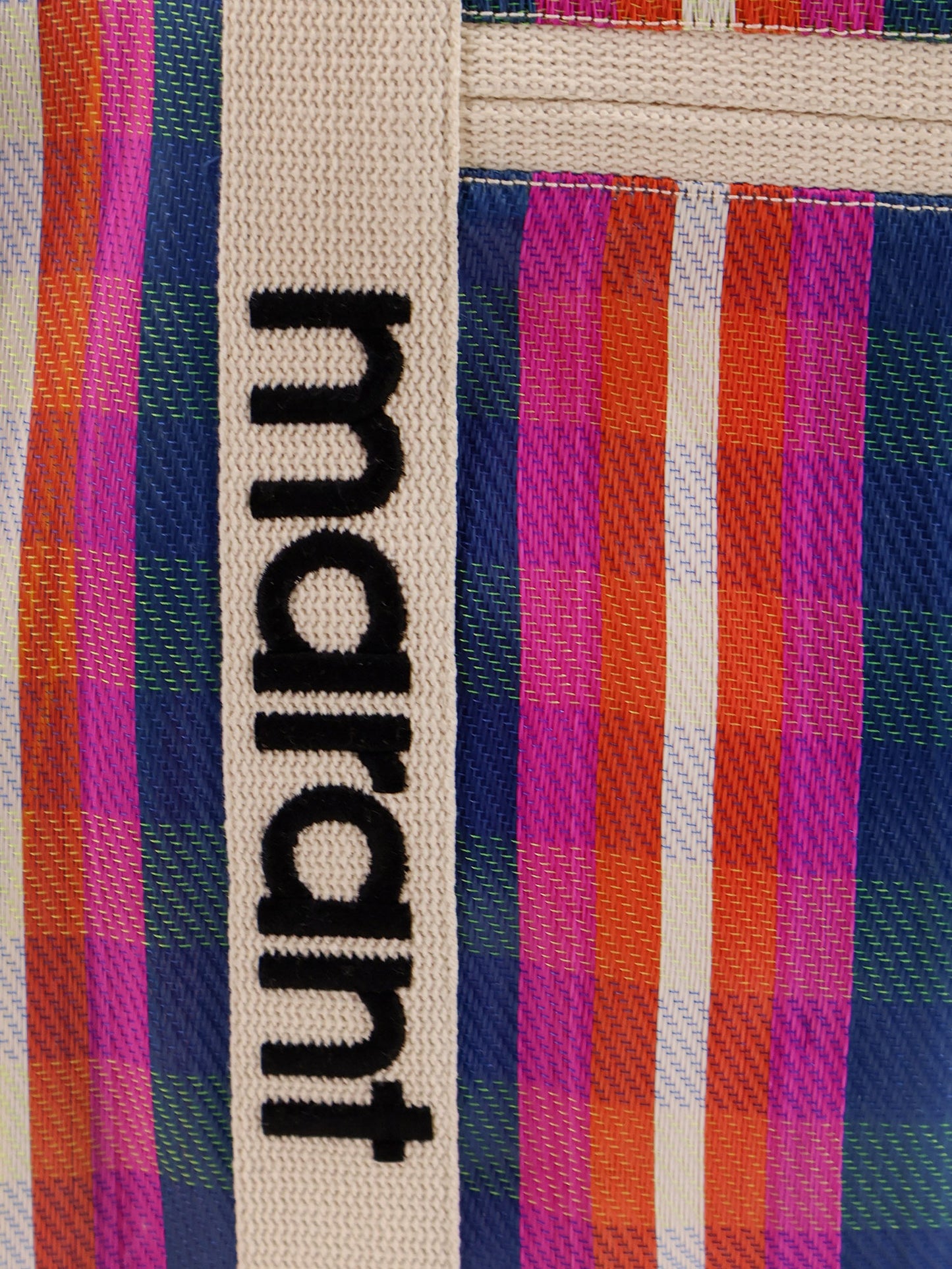 Darwen nylon shoulder bag with striped pattern