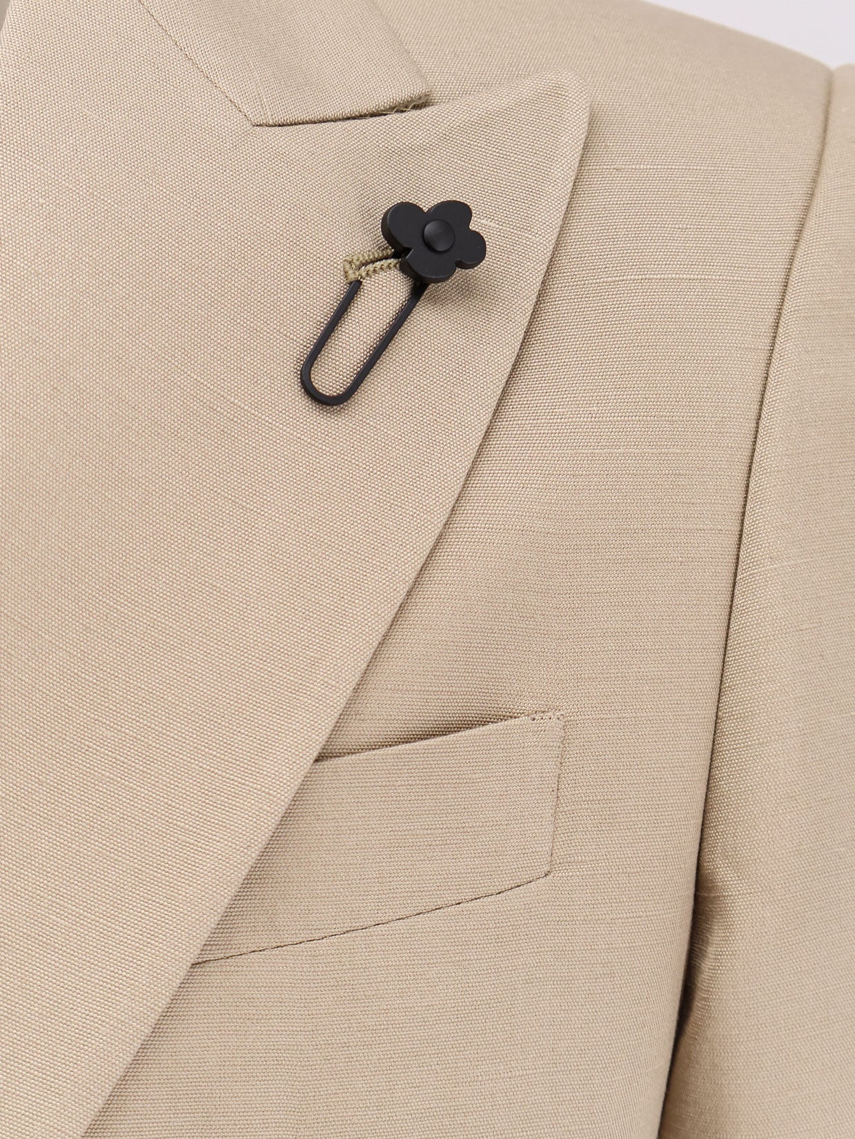 Single-breasted viscose and silk blazer