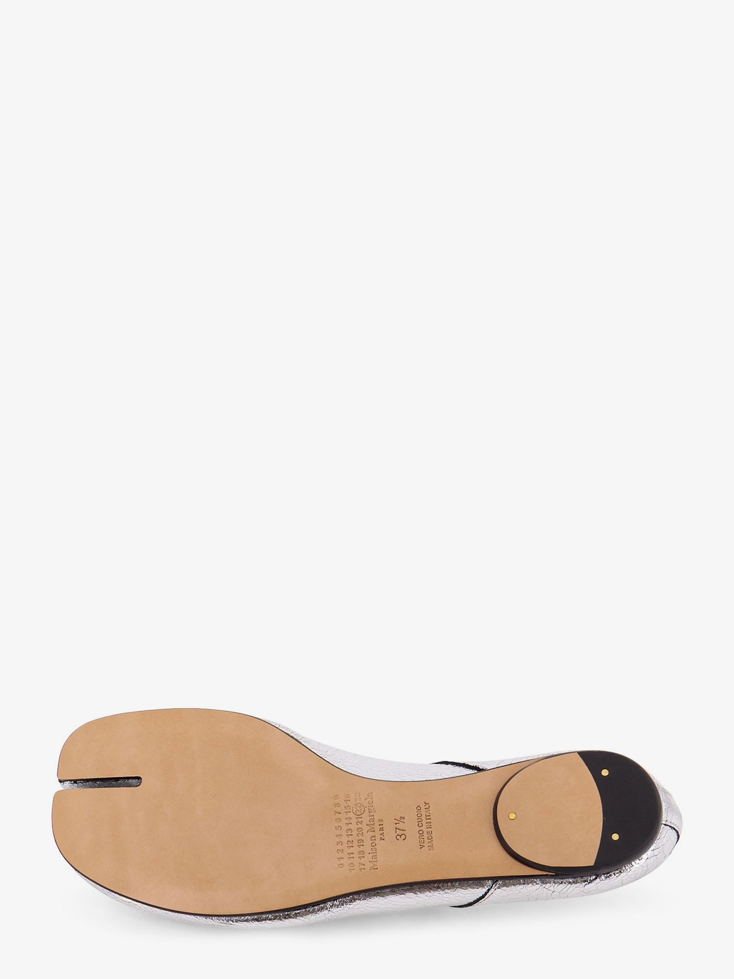 Tabi laminated leather ballerina