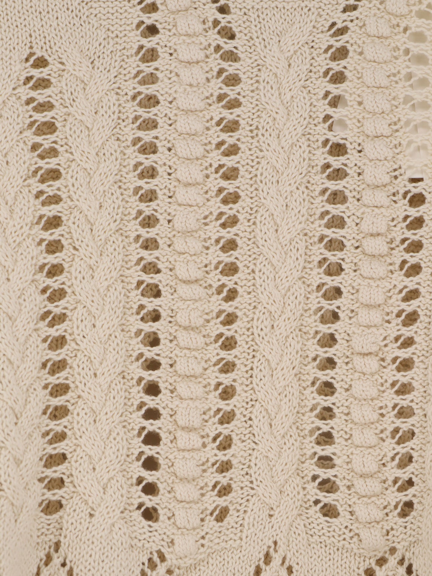 Frilly cotton sweater with ruffles detail