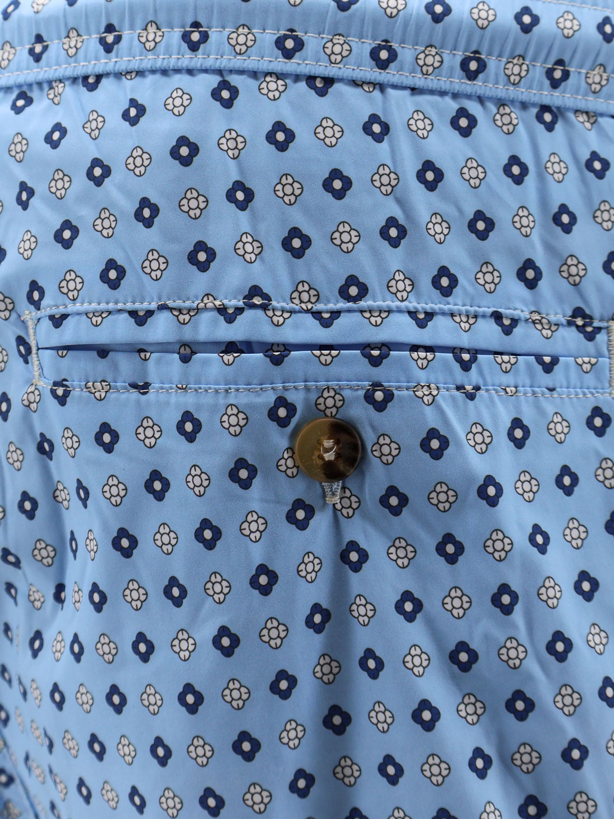 Nylon swim shorts with all-over micro-pattern