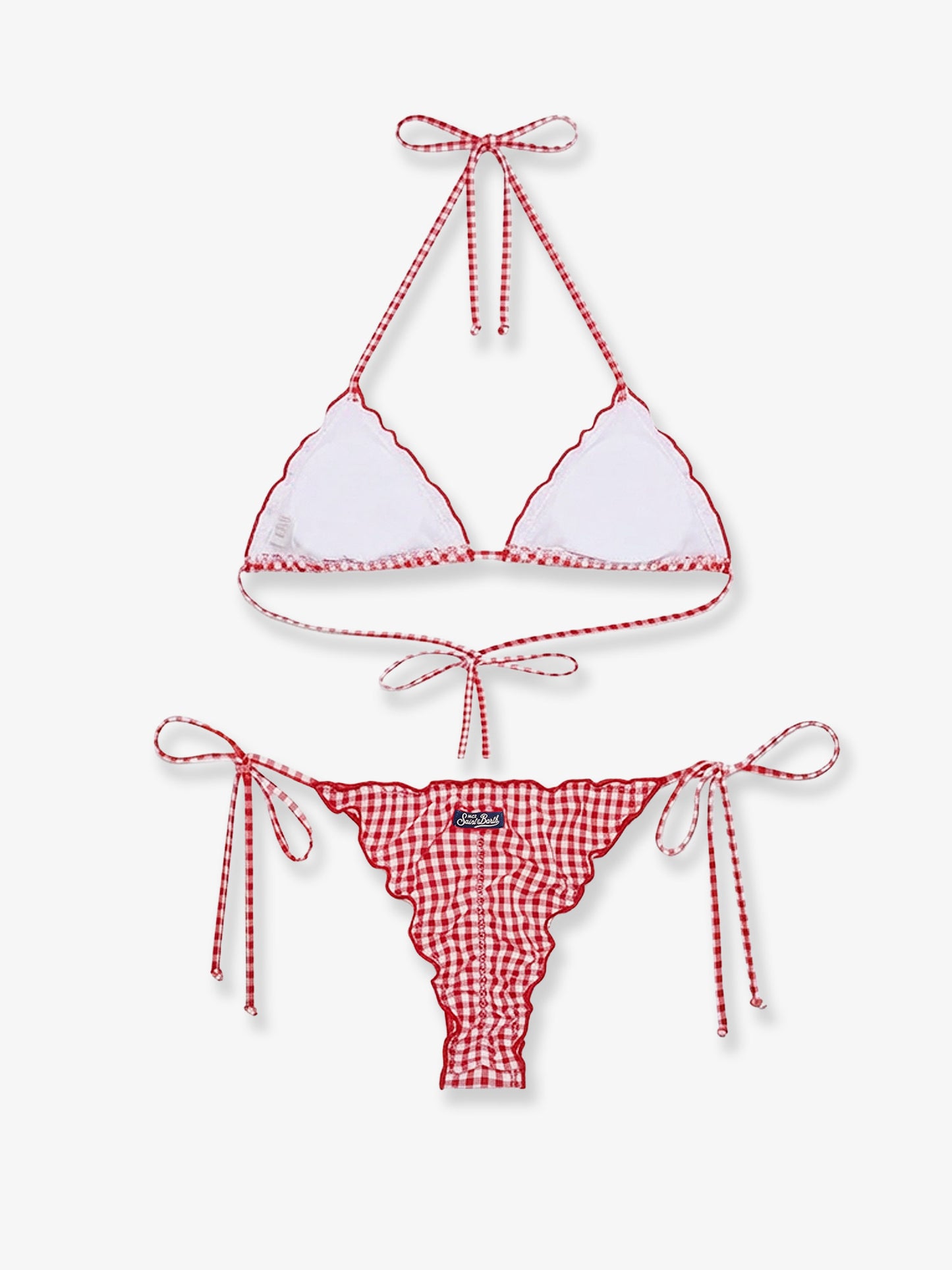Sagitami nylon bikini with vichy pattern