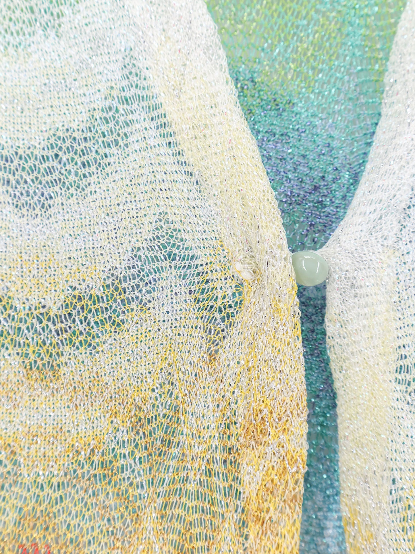 Long Cover Up viscose and metallic fiber dress