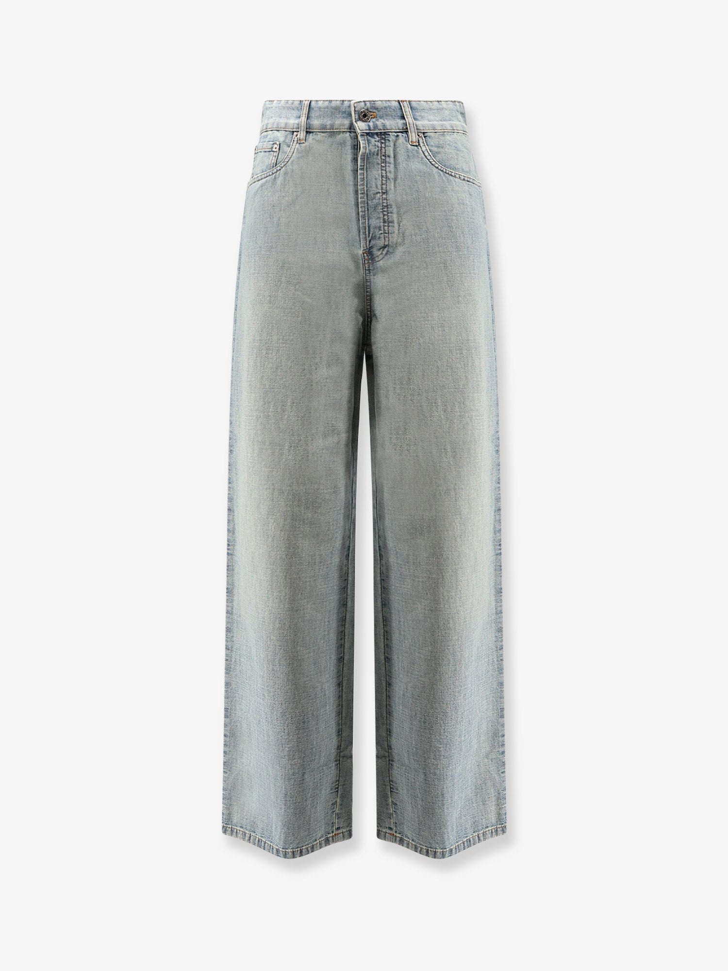 Cotton Jeans with Logo Lettering embroidery MIU MIU - Nugnes1920