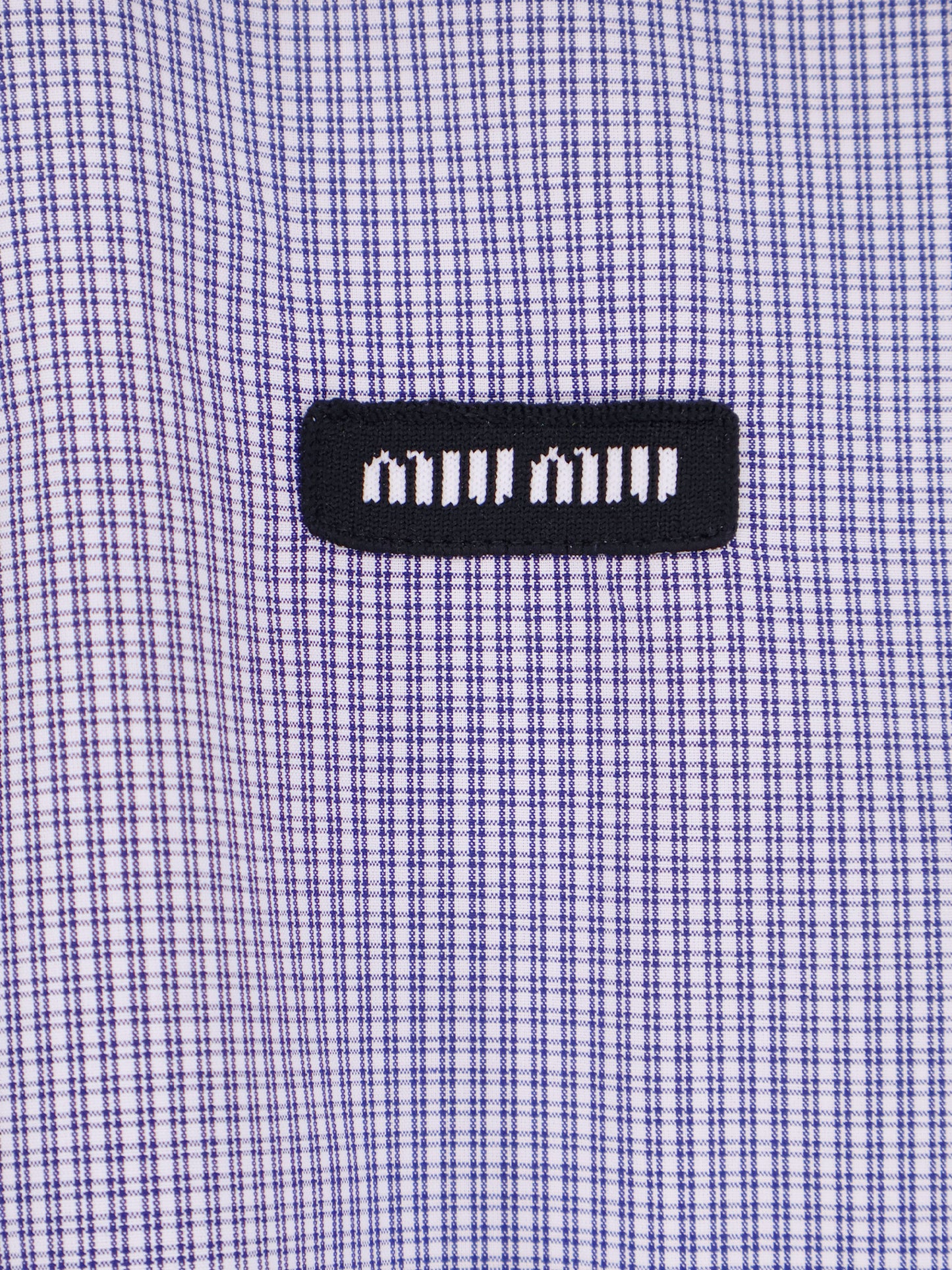 Pin check cotton shirt