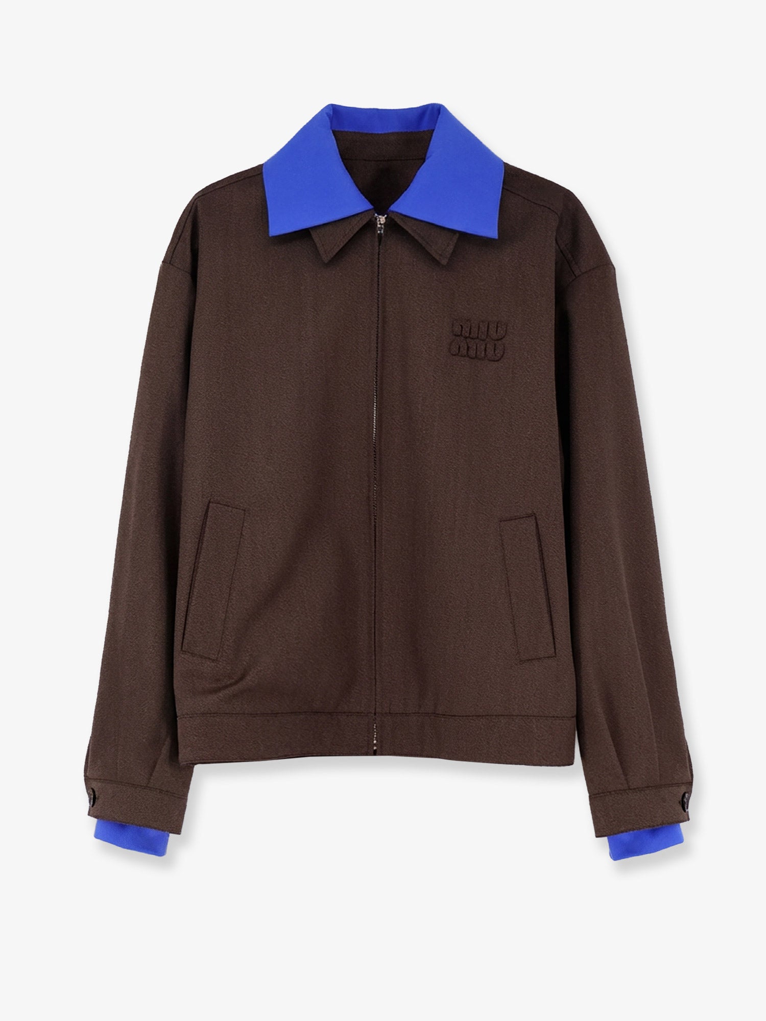 Virgin wool jacket with Logo detail MIU MIU - Nugnes1920
