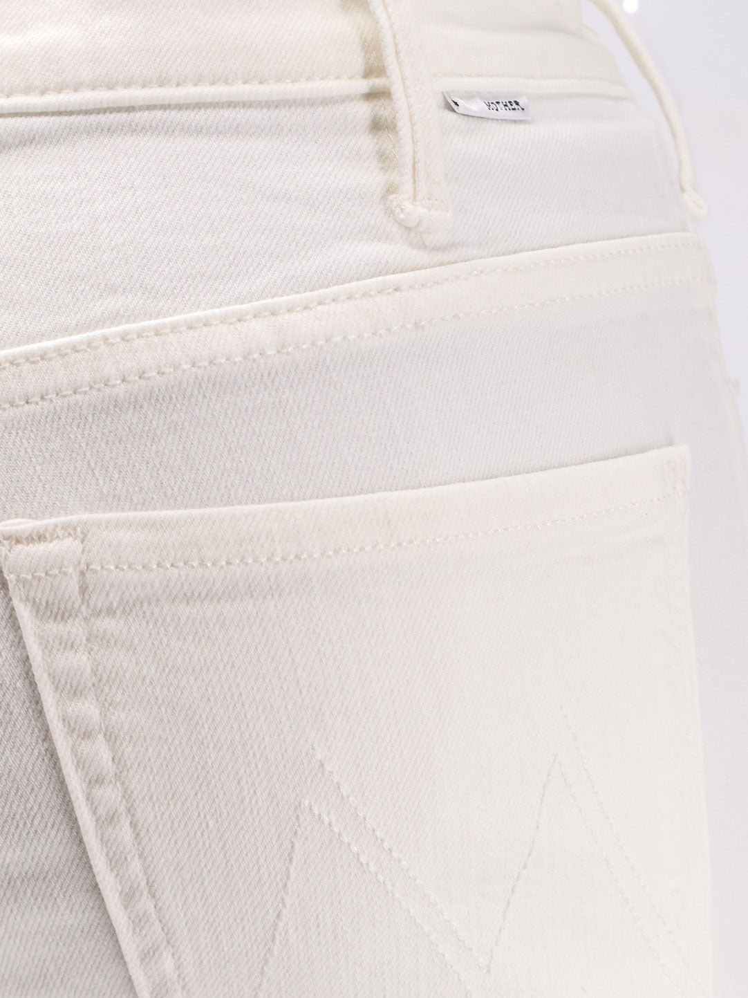 Pantaloni The Hustler Ankle Fray white denim