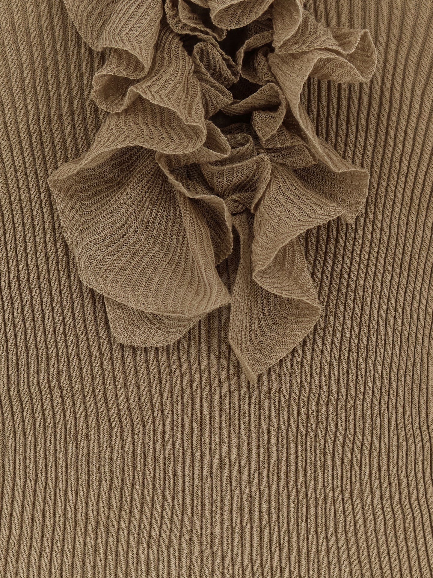 Maglia in misto cotone a costine