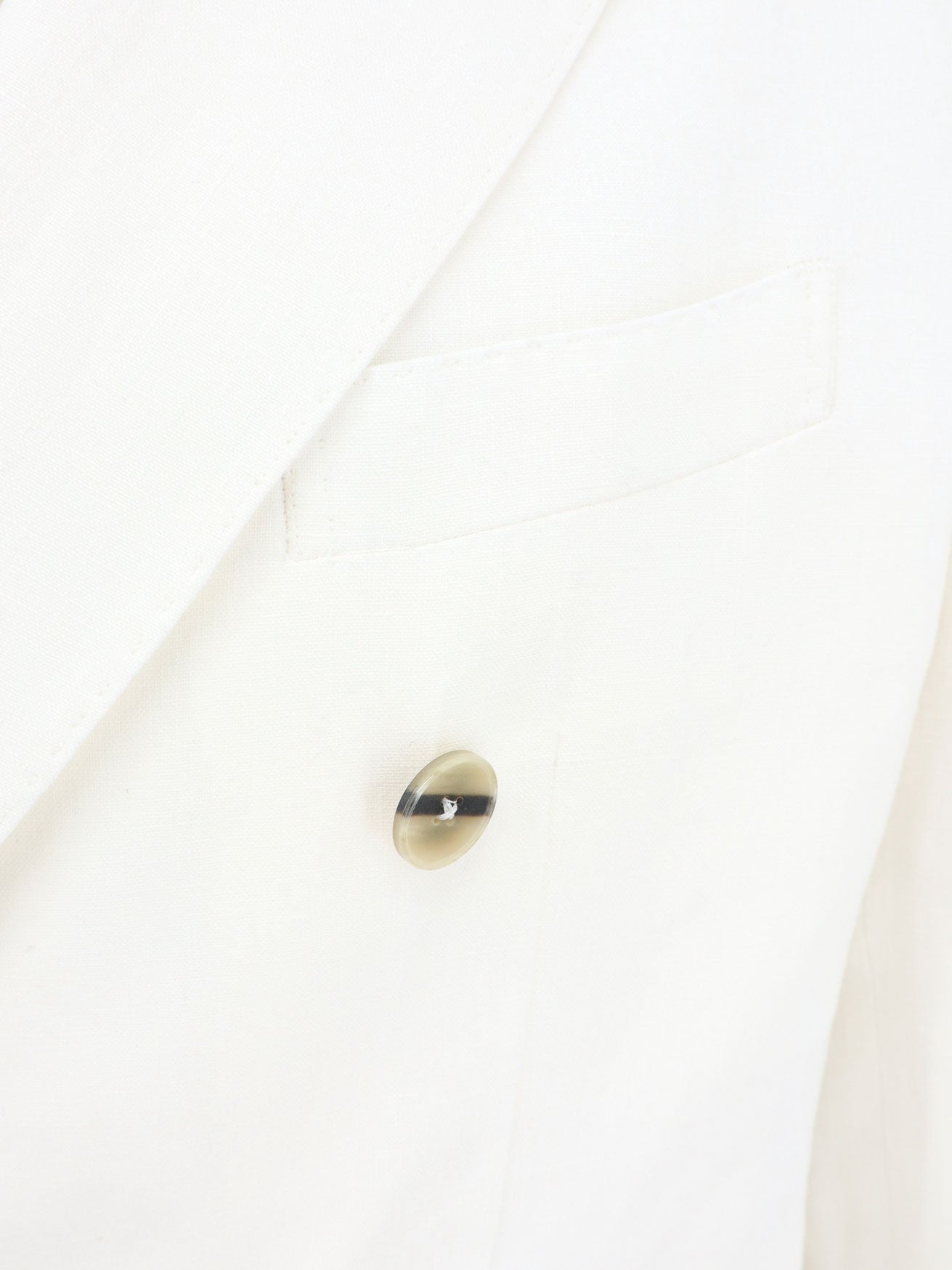 Double-breasted linen suit