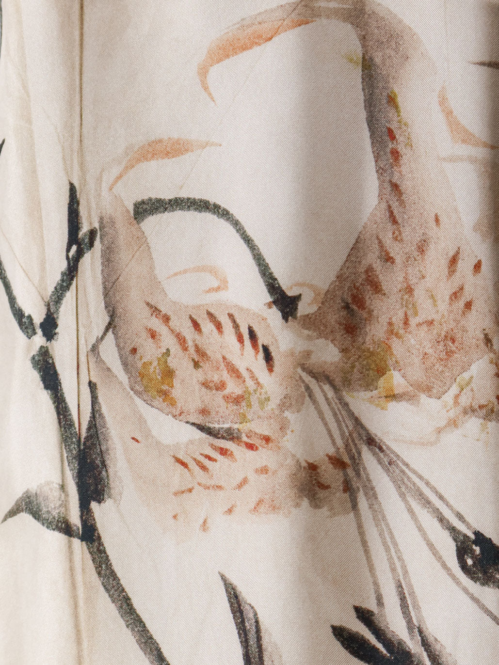 Silk trousers with floral print