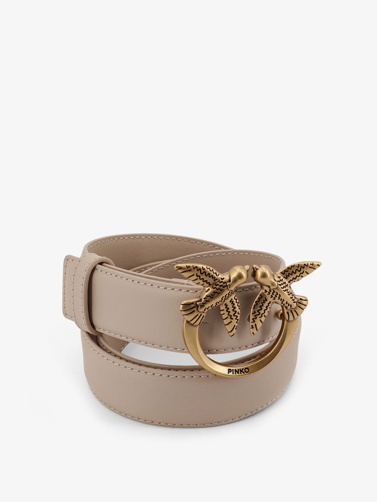Berry leather belt