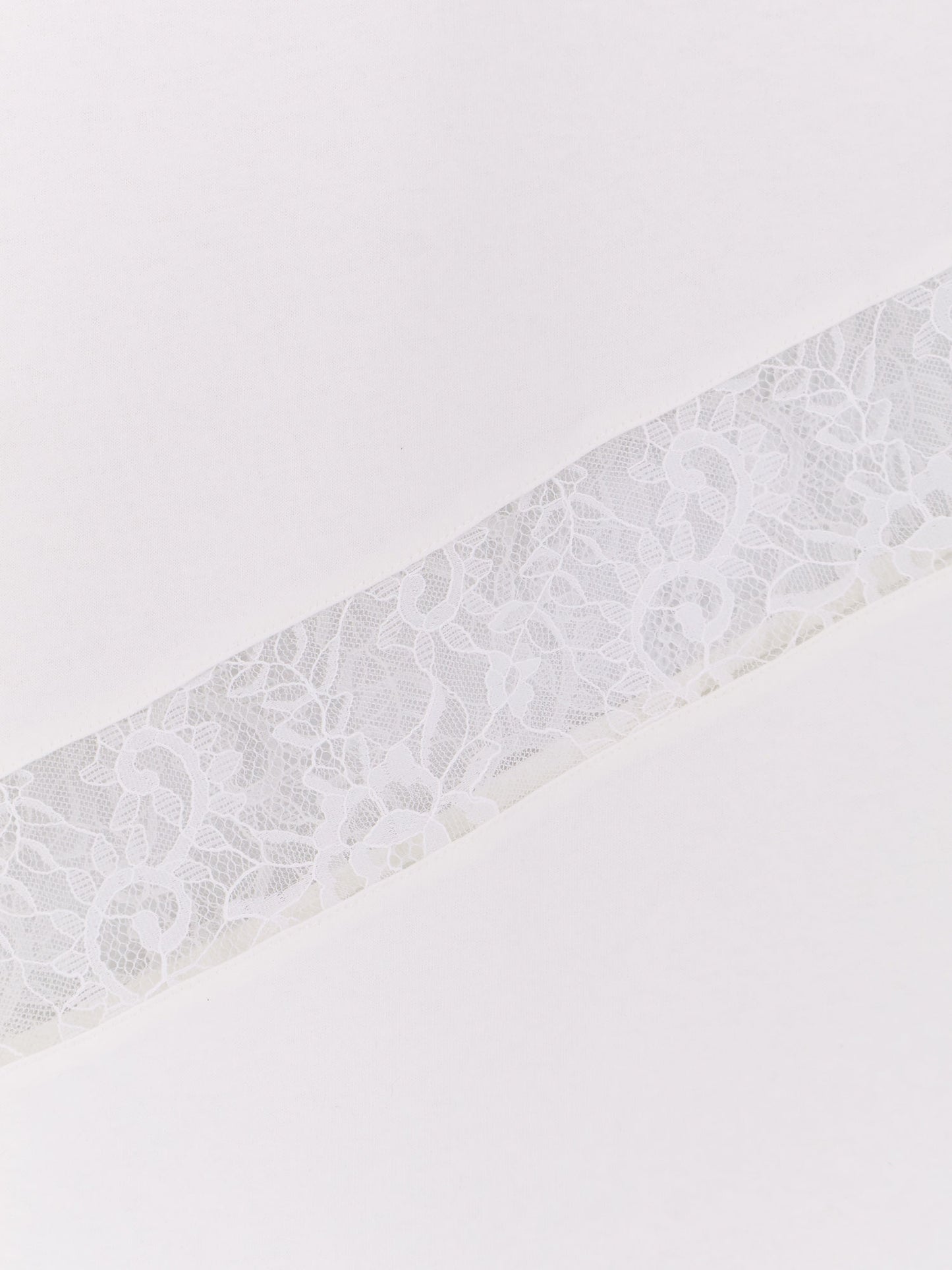 Molly cotton tank top with lace inserts