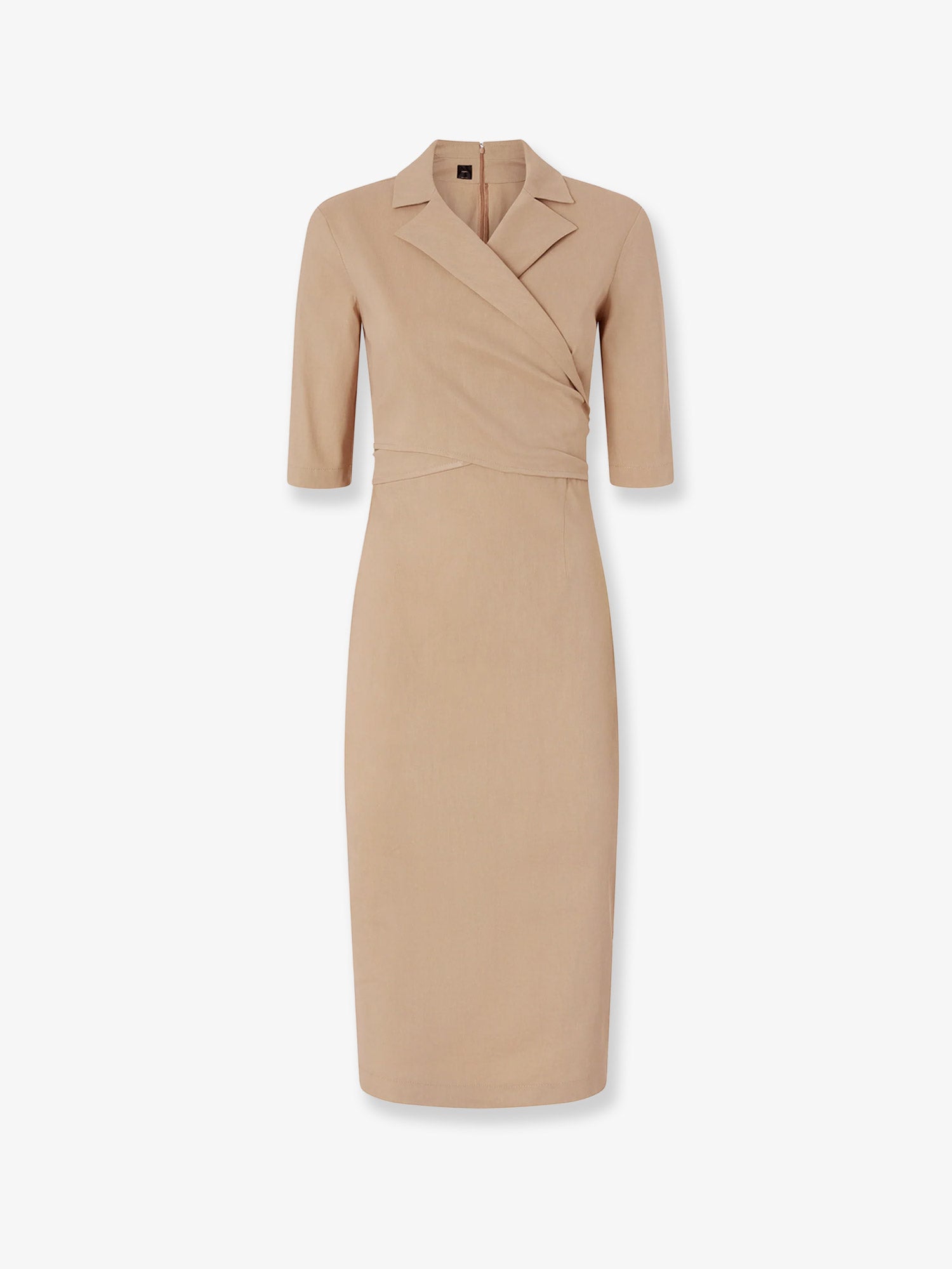 Allyson stretch linen and viscose dress PINKO