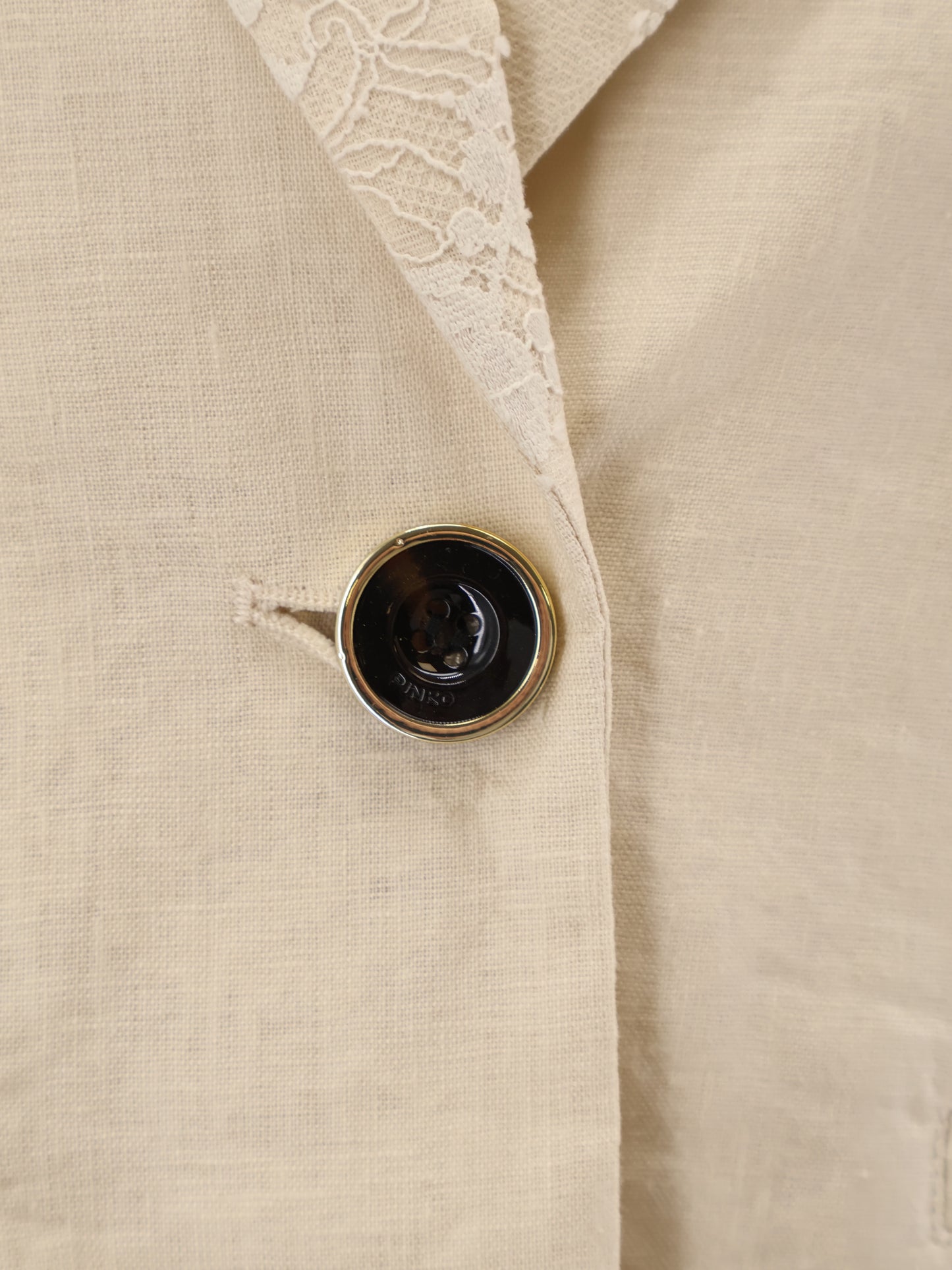 Idony embroidered linen blazer