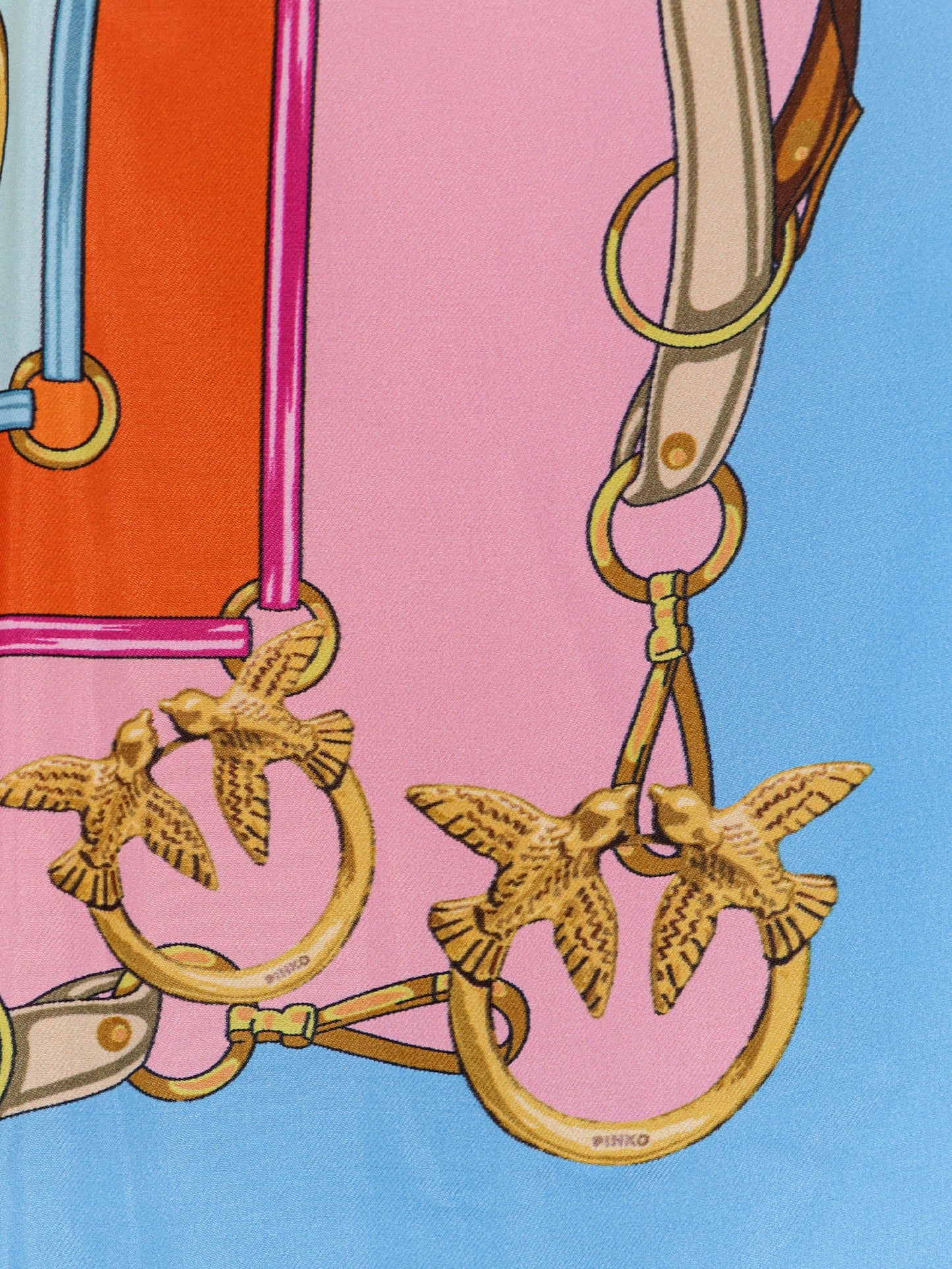 Limbo silk and viscose blend foulard with multicolor print