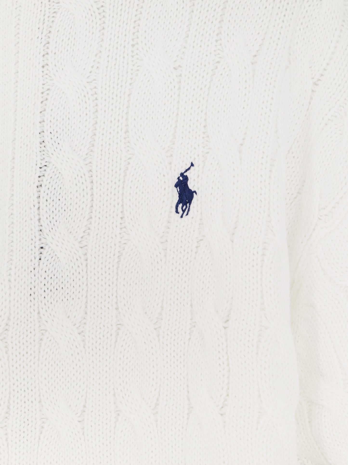 Cotton sweater with embroidered logo