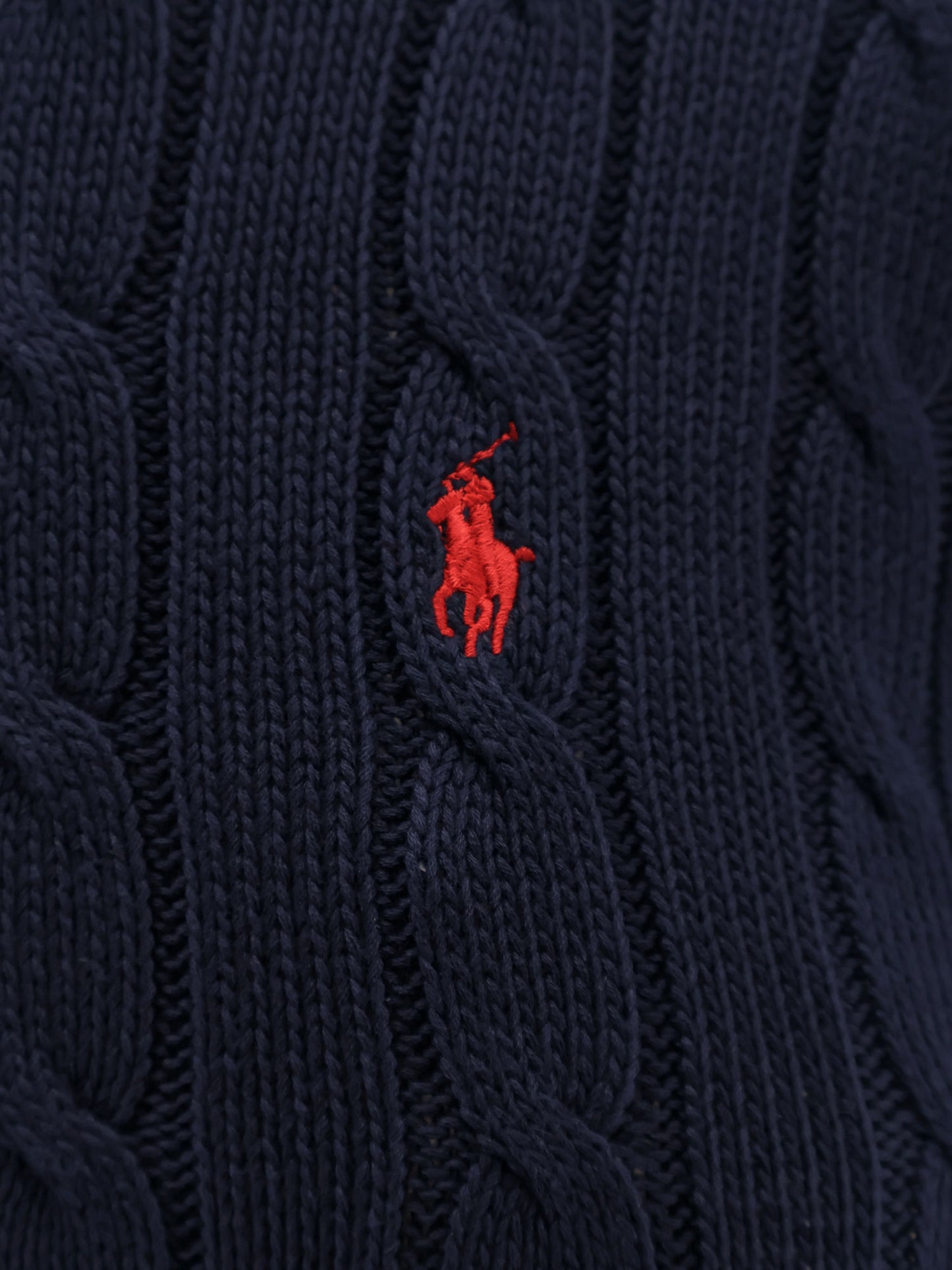 Cable knit cotton sweater