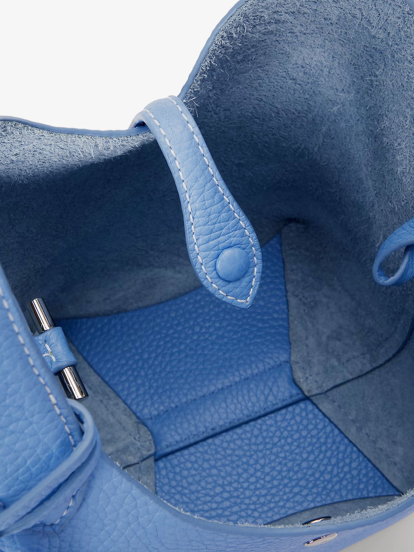 Leather crossbody bag with engraved logo