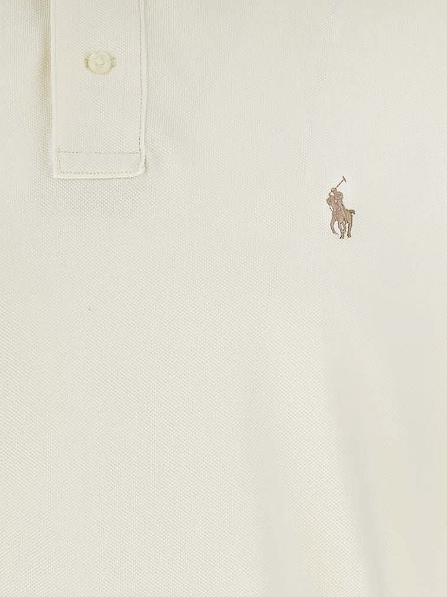 Cotton polo shirt with embroidered logo on the front