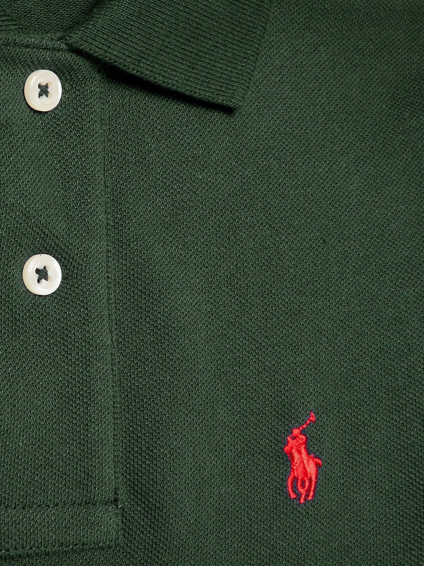 Cotton polo shirt with embroidered logo on the front