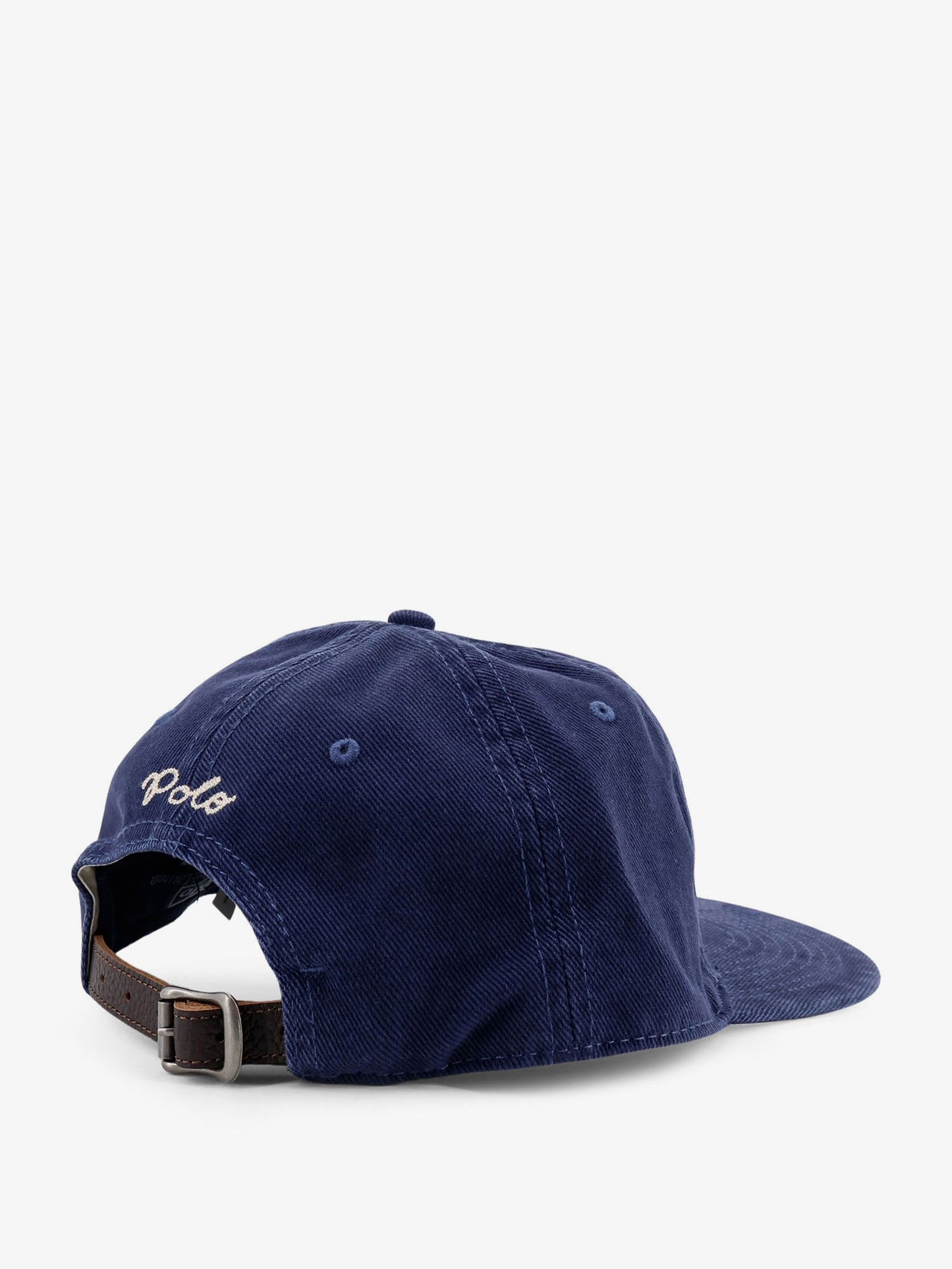 Denim hat with logo on the front