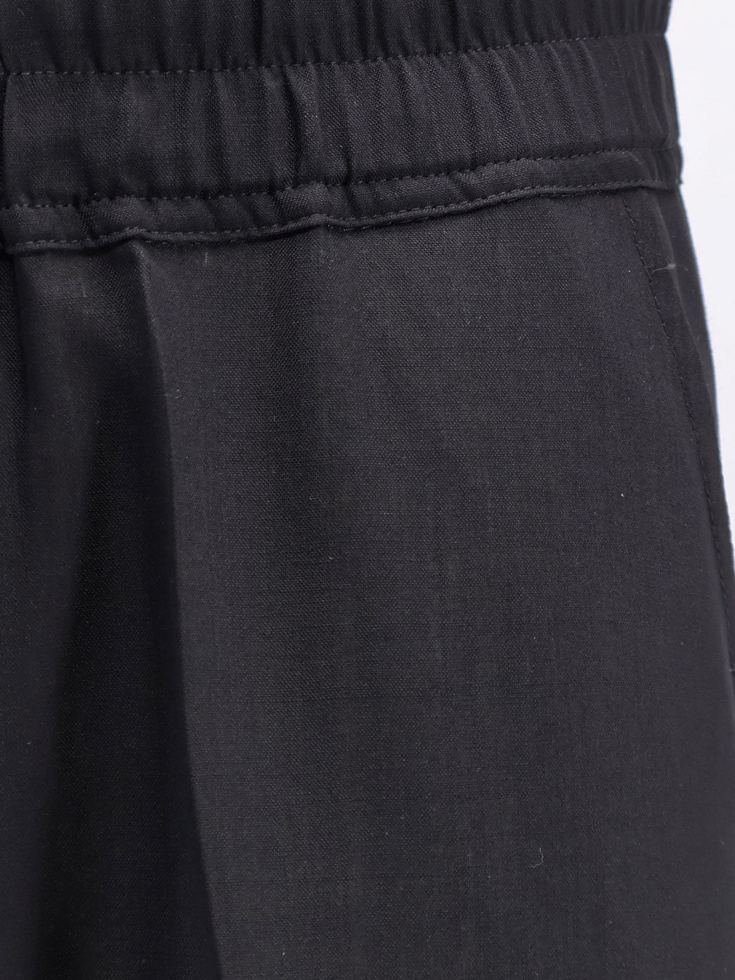 Drawstring Long certified virgin wool trousers